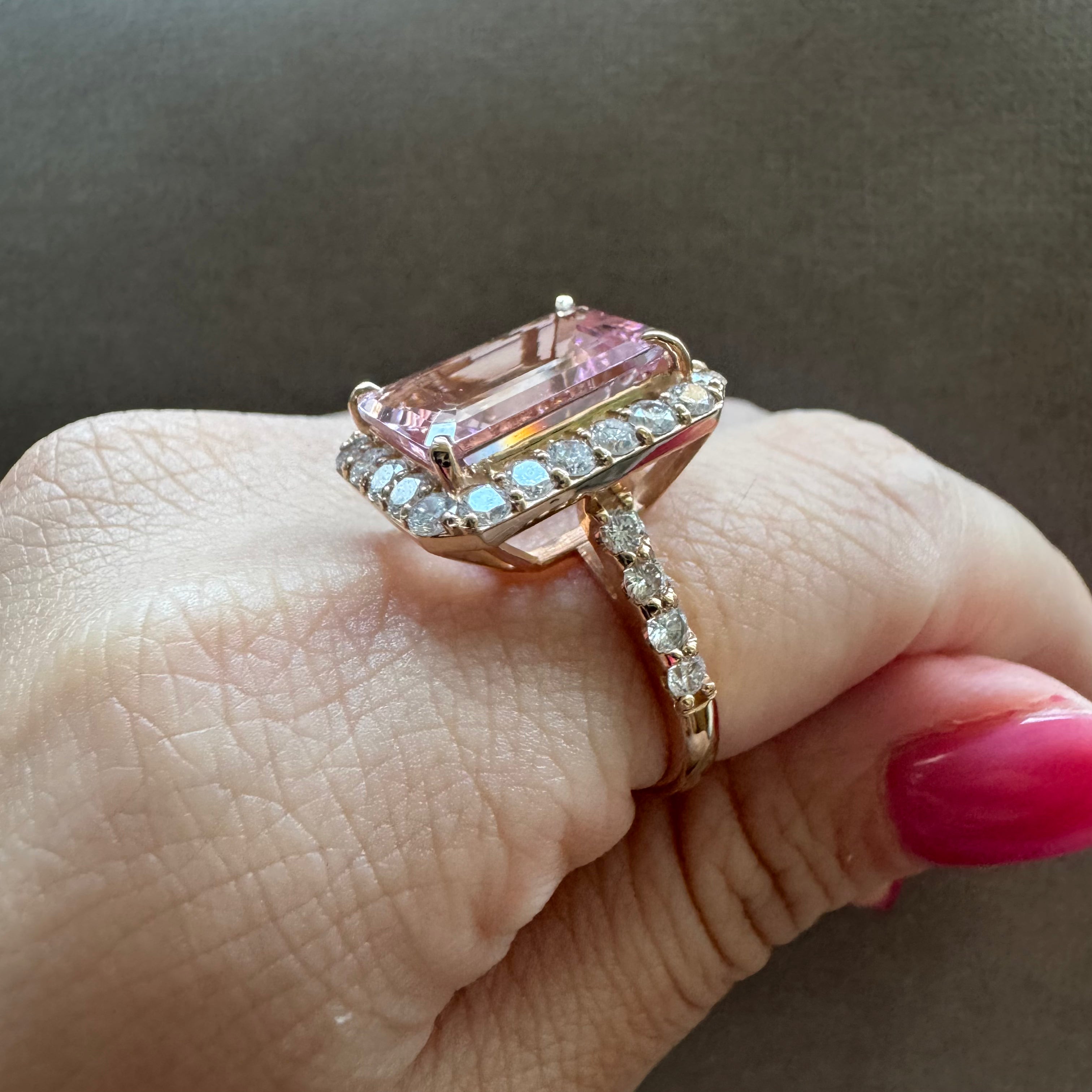 ［一点物］リング 　モルガナイト 6ct EM PG