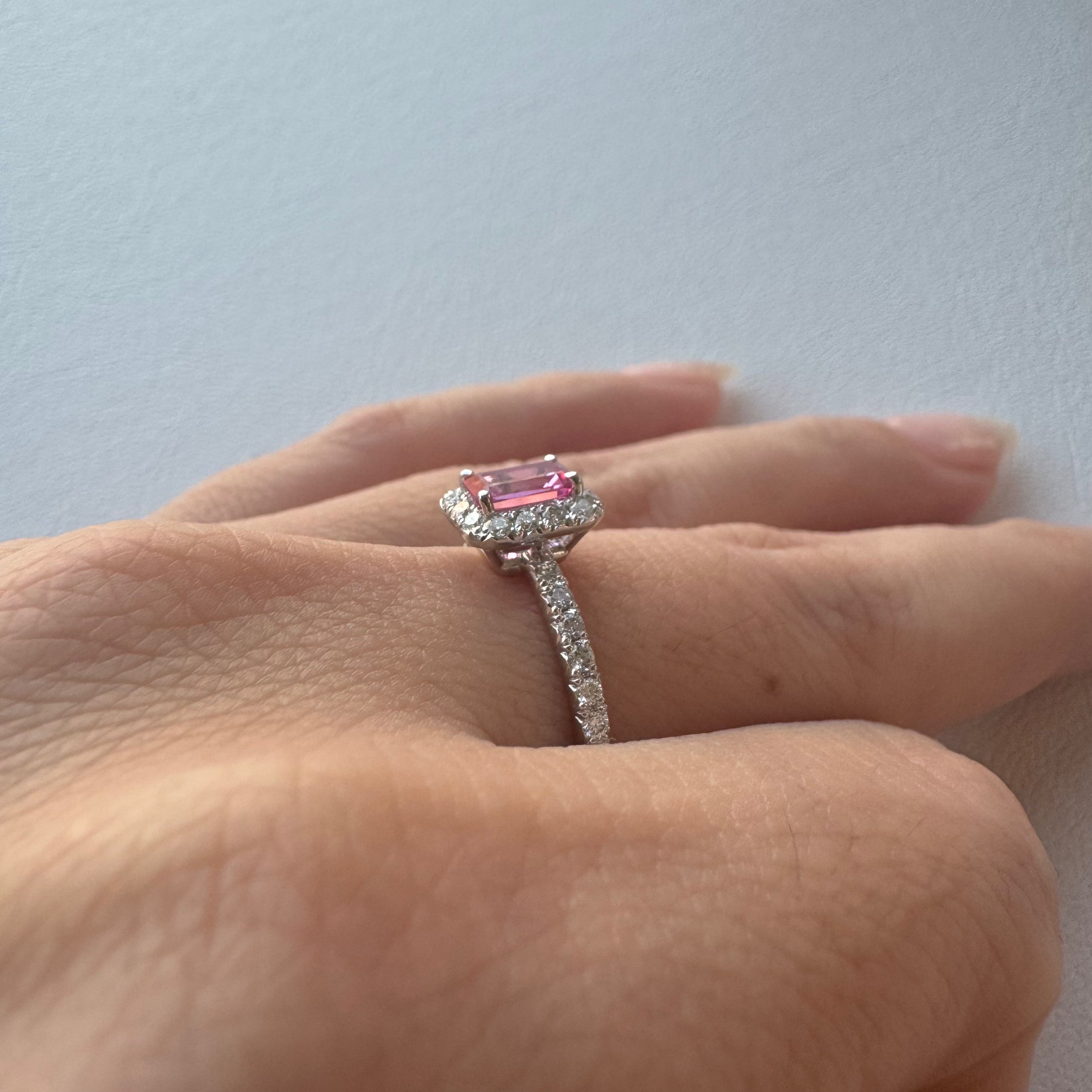 値下げ依頼可】櫻井彩子さん Pt950 ピンクサファイア ダイヤリング 13 値下げ依頼可】櫻井彩子さん Pt950 ピンクサファイア ダイヤリング 13