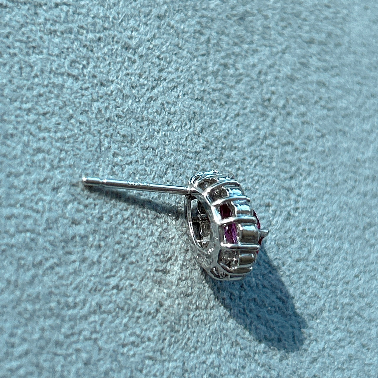 419［一点物］ピアス　ルビー0.3ct×2 PS PT