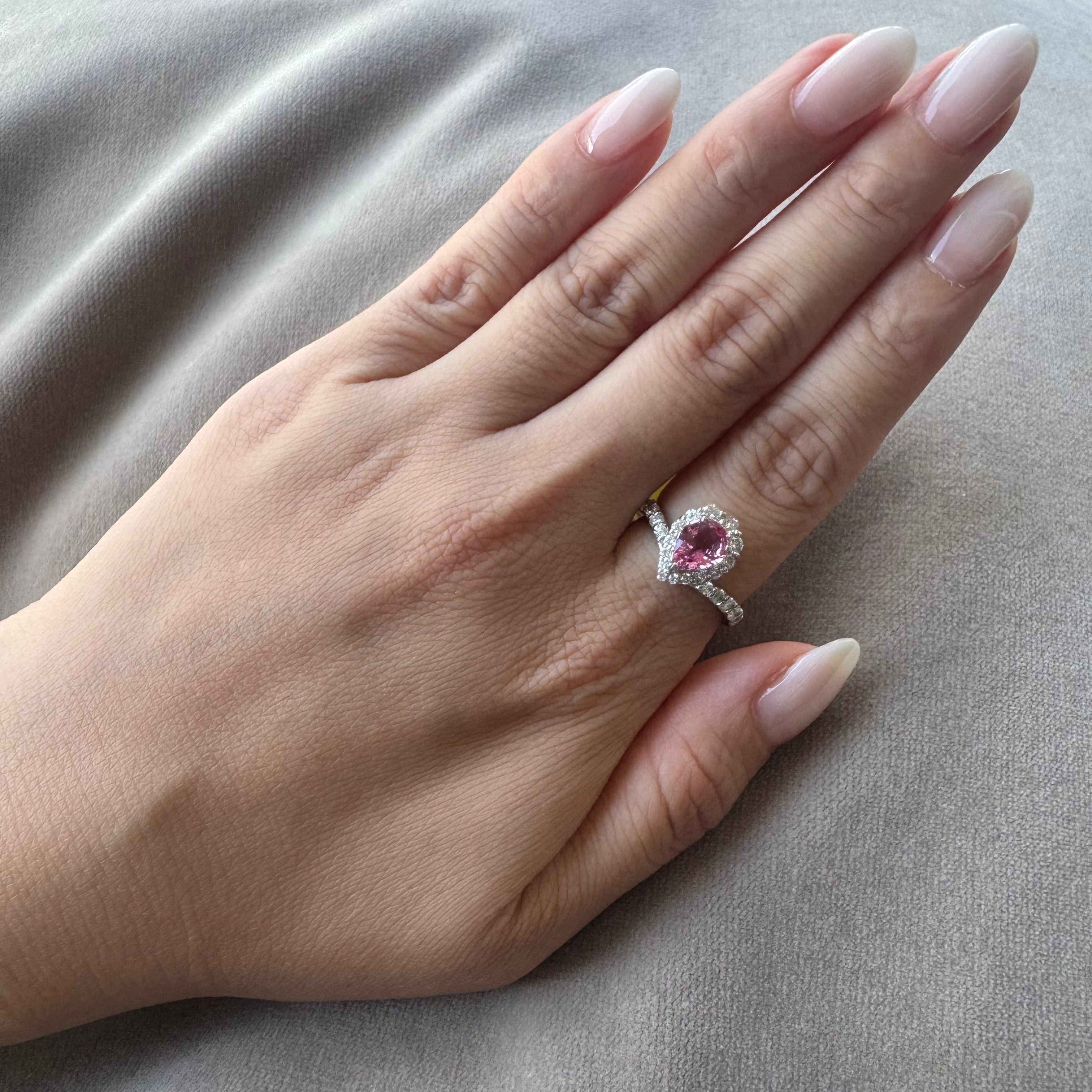 ［一点物］リング ピンクサファイア 1ct PS  PT