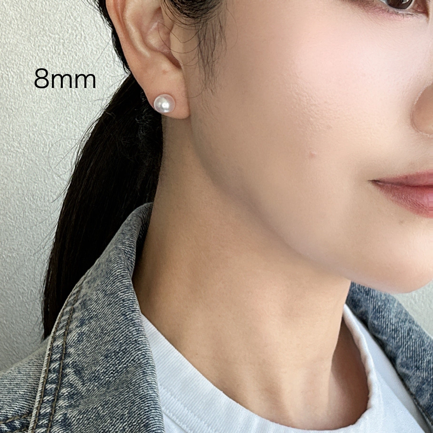 ［ピヴォワンヌ］ピアス あこや真珠8mm