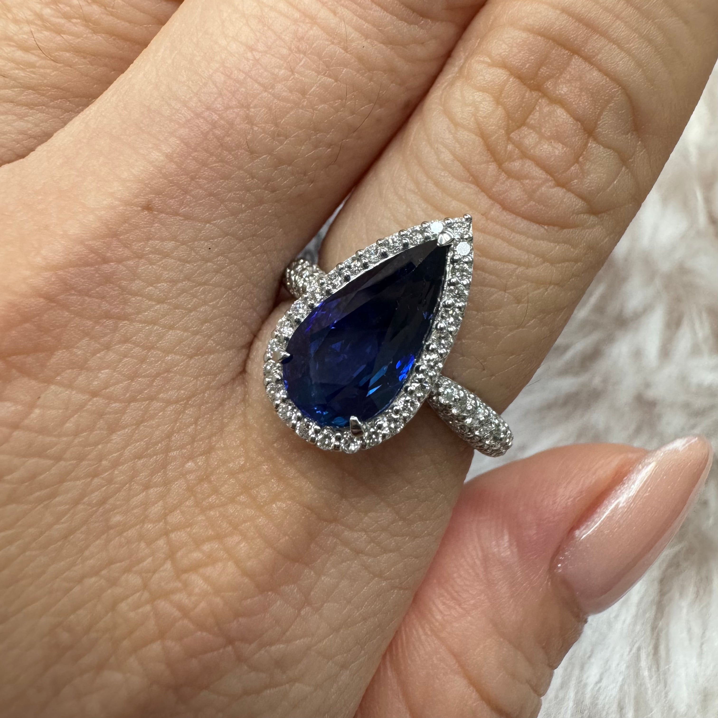 19_綺麗 ブルーサファイア 中石3.4ct　PT PS リング〜GRS スリランカ産｜AYAKO SAKURAI（櫻井 彩子（サクライ アヤコ））公式通販サイト