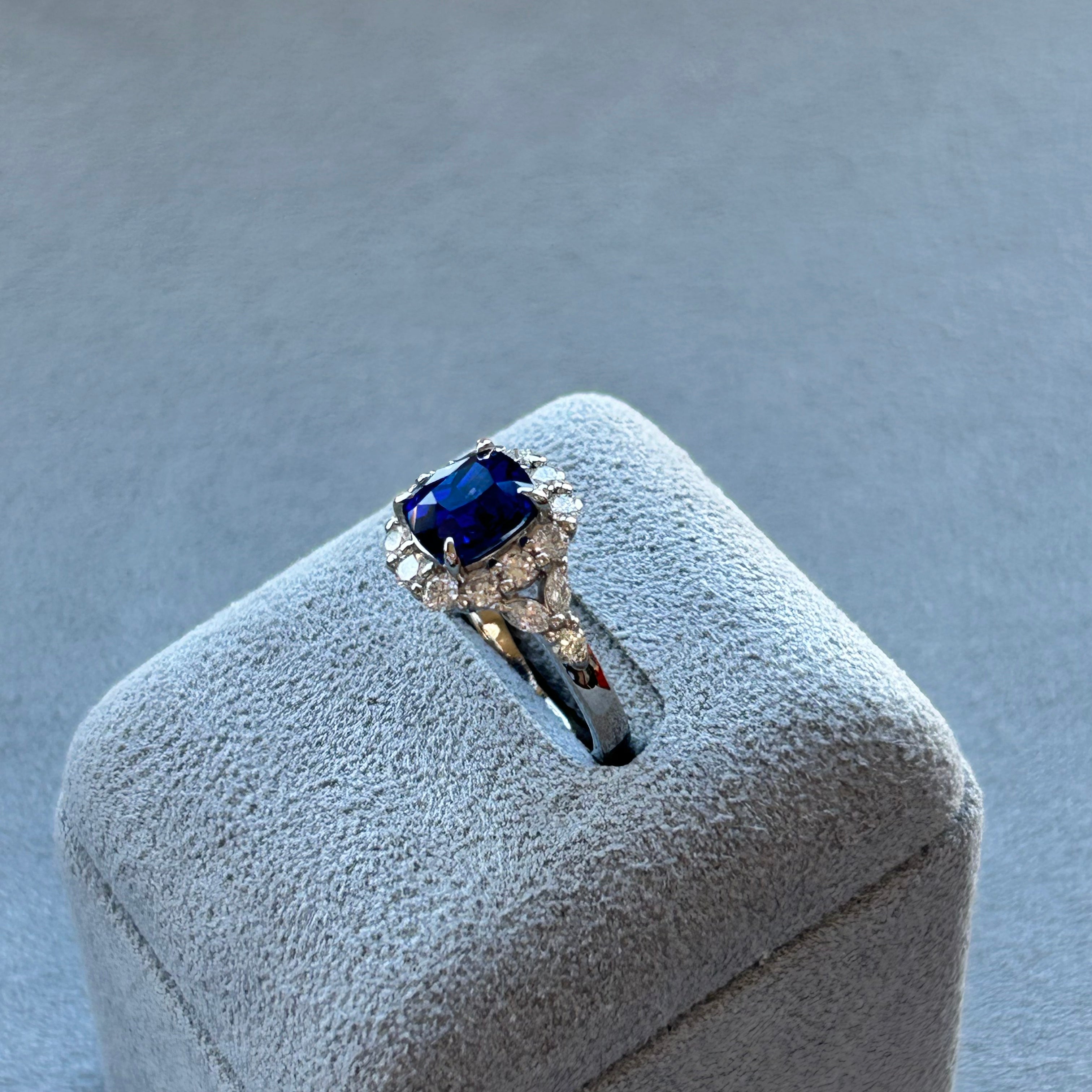 23_綺麗 ブルーサファイア 中石2.5ct　PT SQ リング〜GIA スリランカ産｜AYAKO SAKURAI（櫻井 彩子（サクライ アヤコ））公式通販サイト