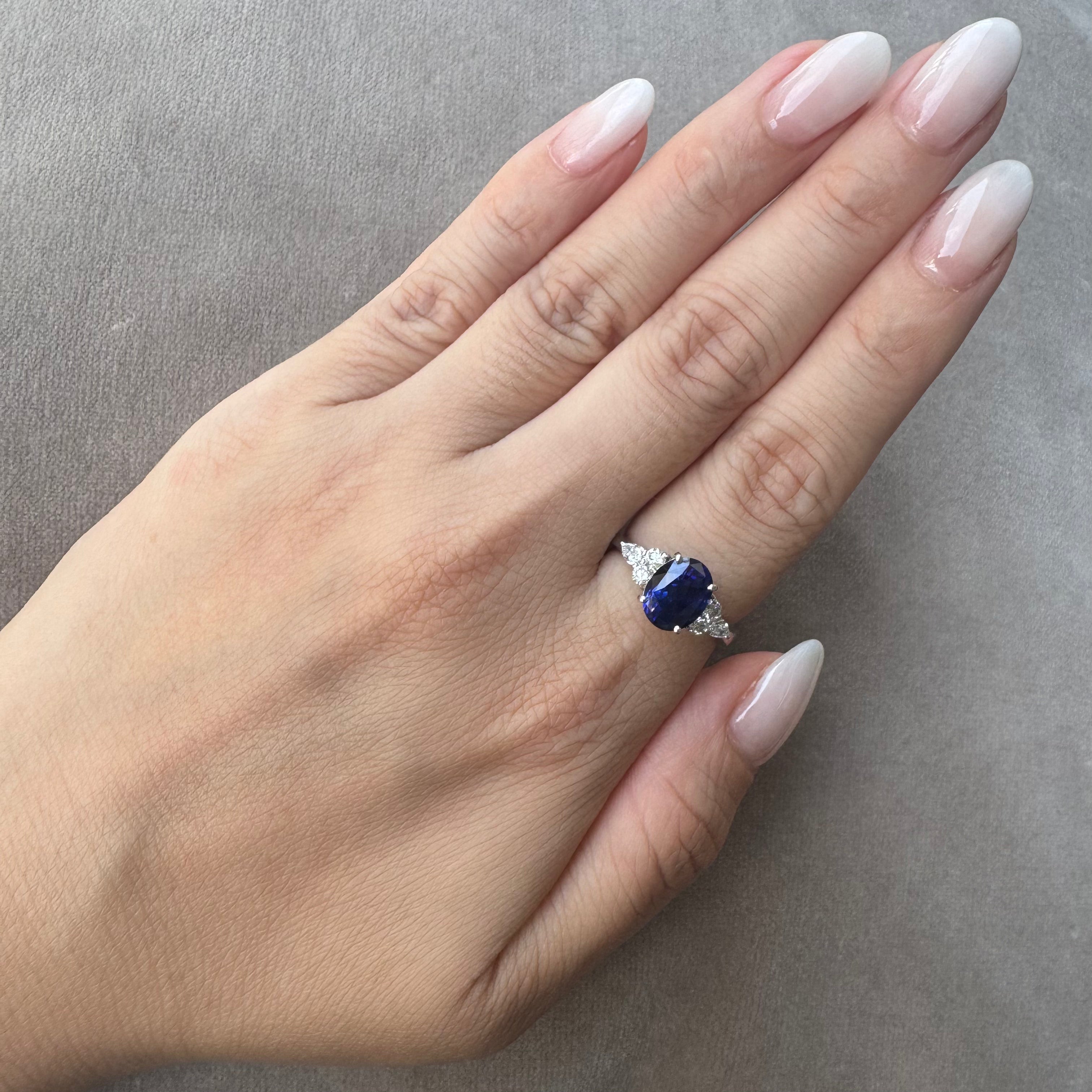 ［一点物］リング ロイヤルブルーサファイア  3ct OV PT