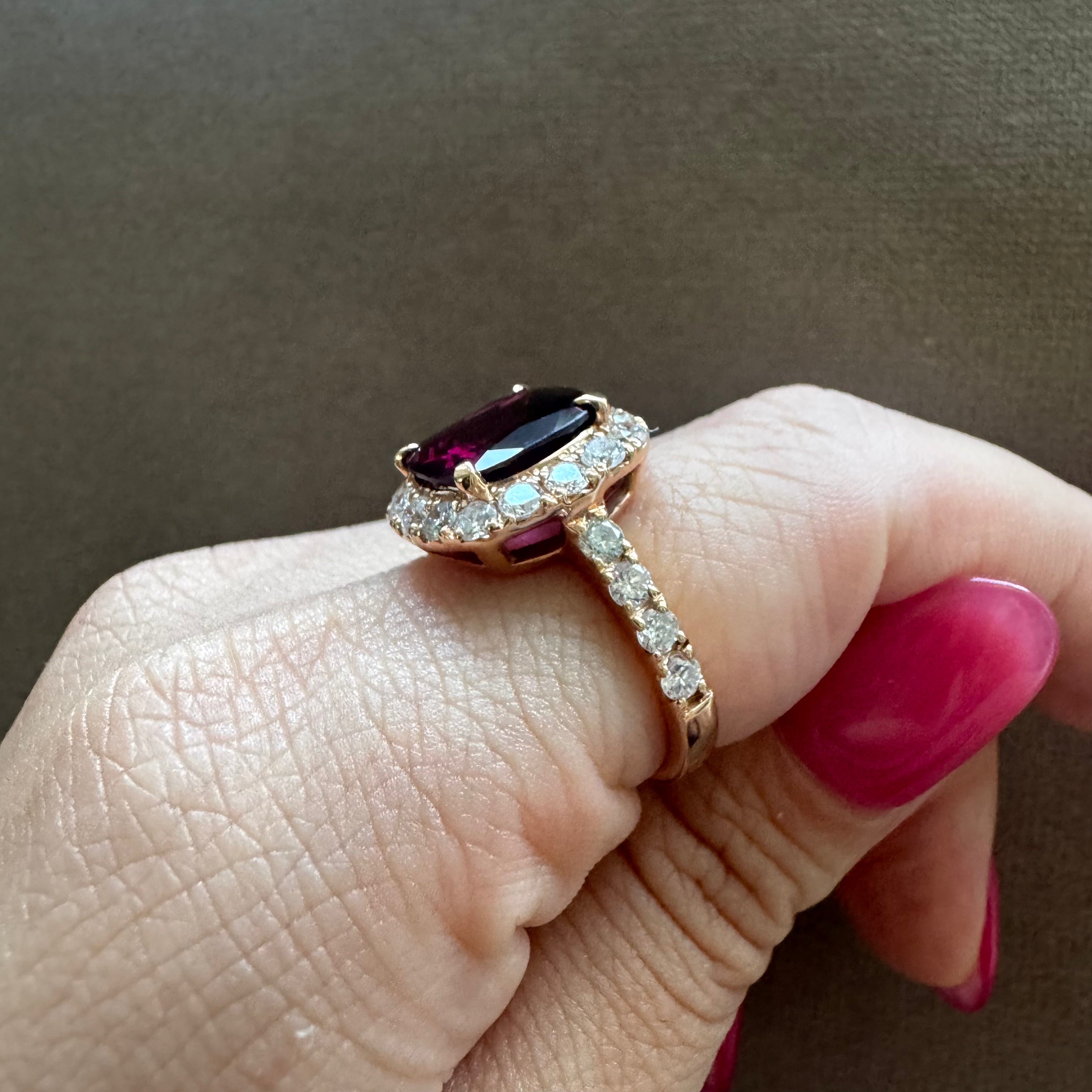 ［一点物］リング  ガーネット  4.2ct   PG