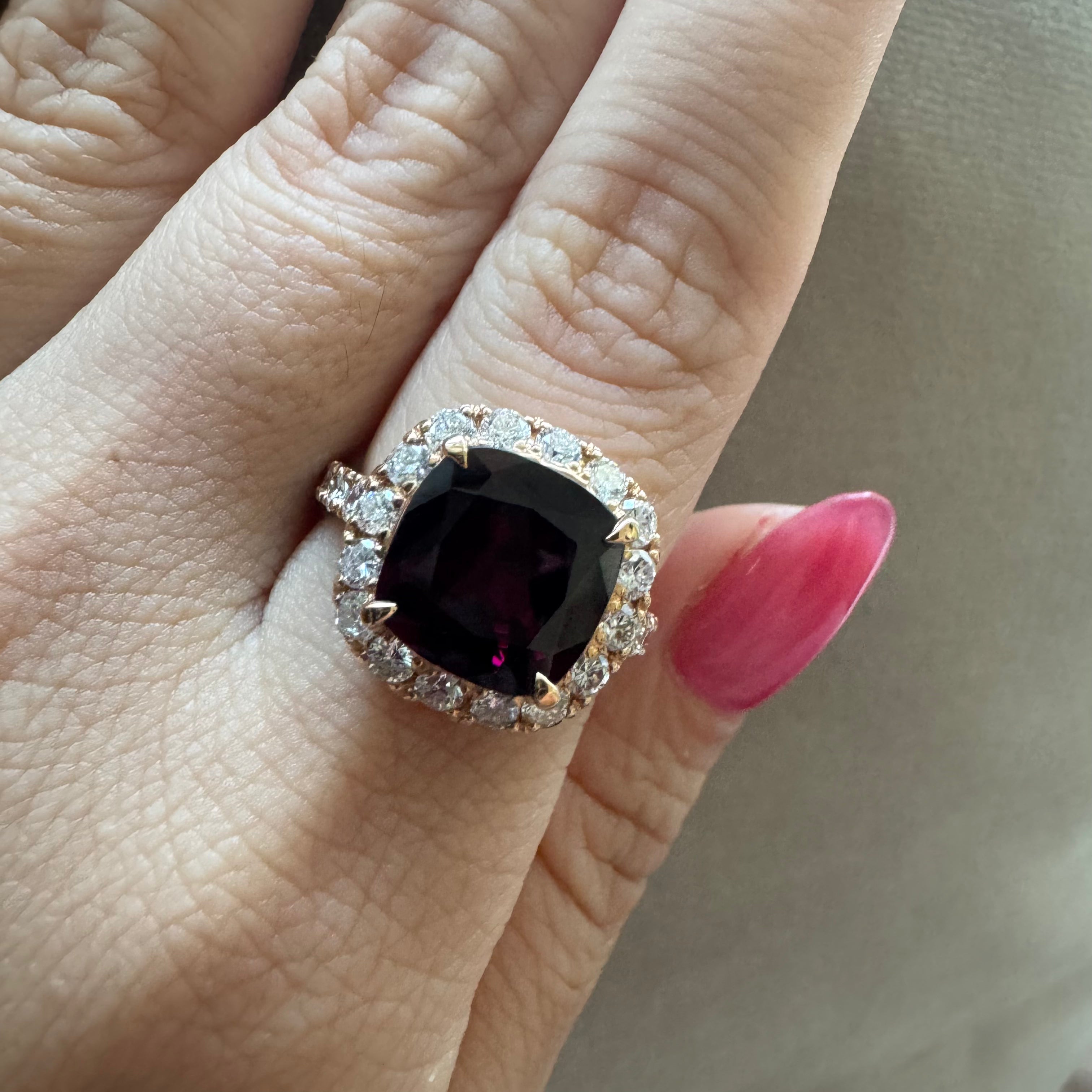 ［一点物］リング  ガーネット  4.2ct   PG