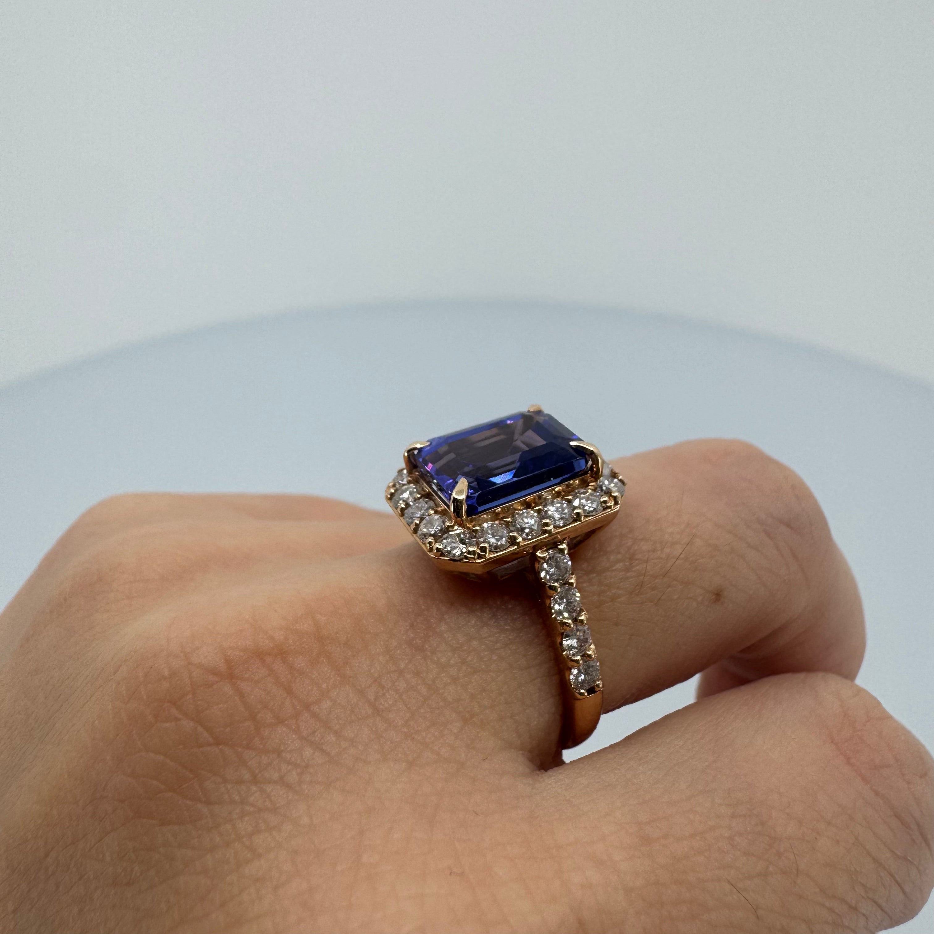 ［一点物］リング  タンザナイト  4.8ct  EM PG