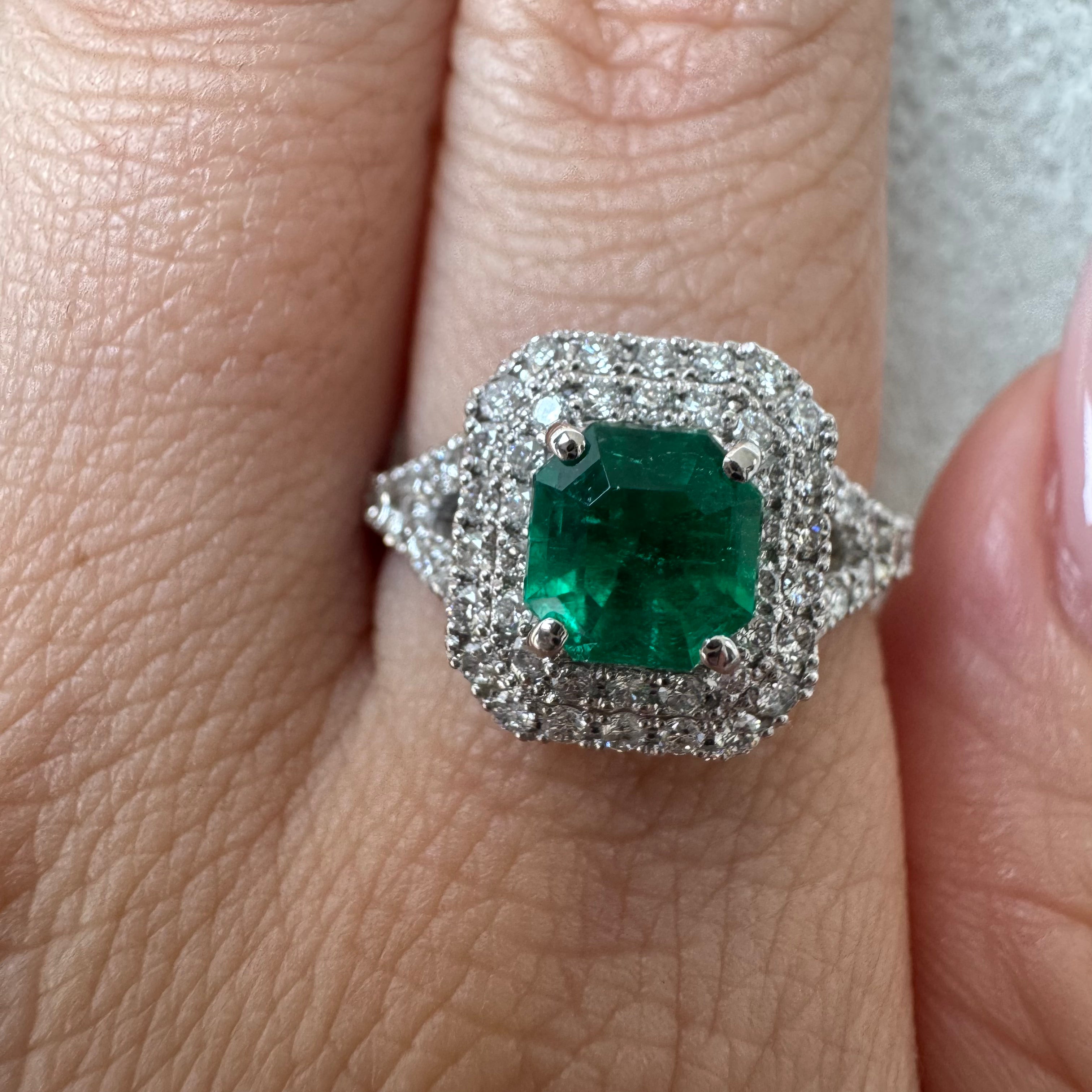 5［一点物］リング エメラルド 1ct SQ PT