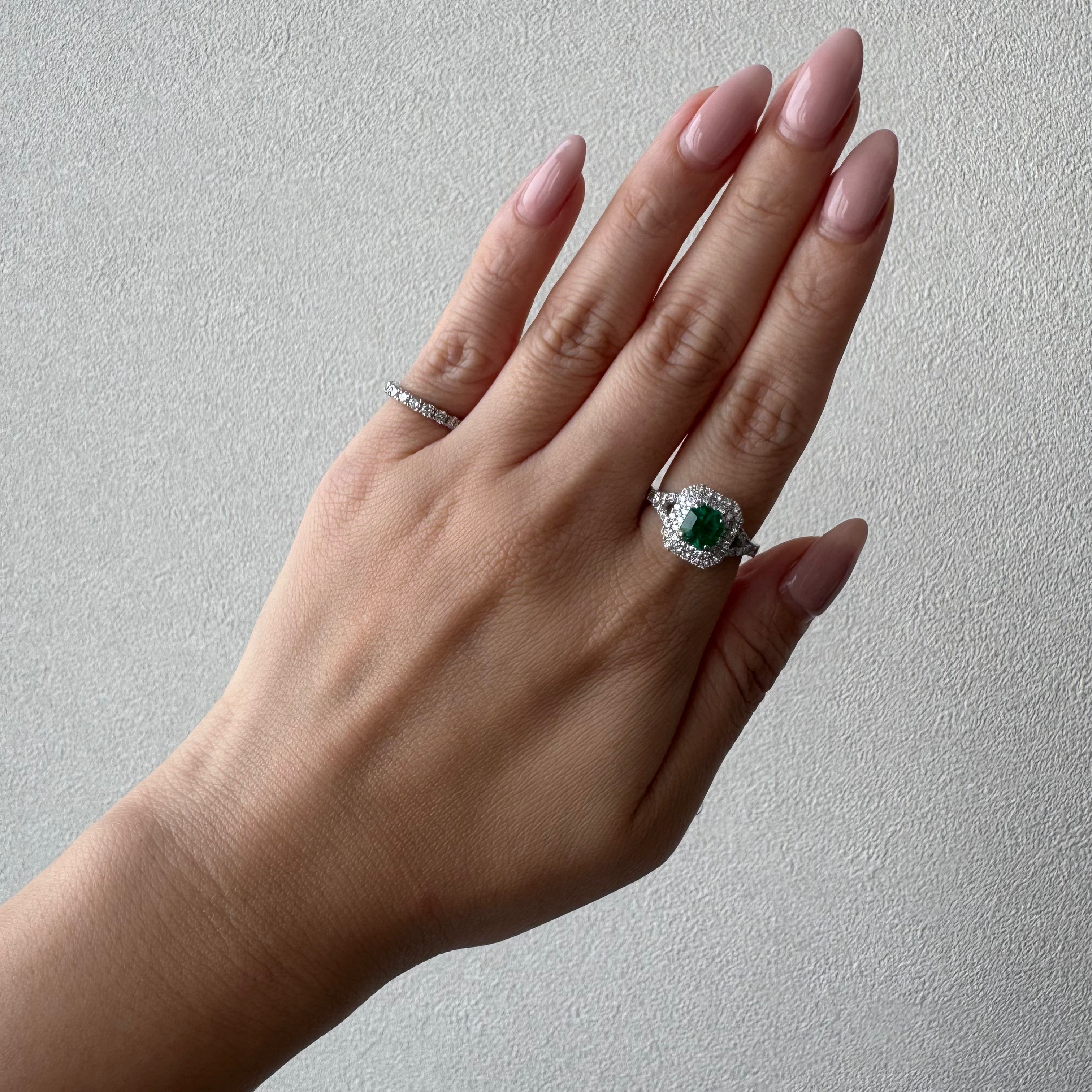 5［一点物］リング エメラルド 1ct SQ PT