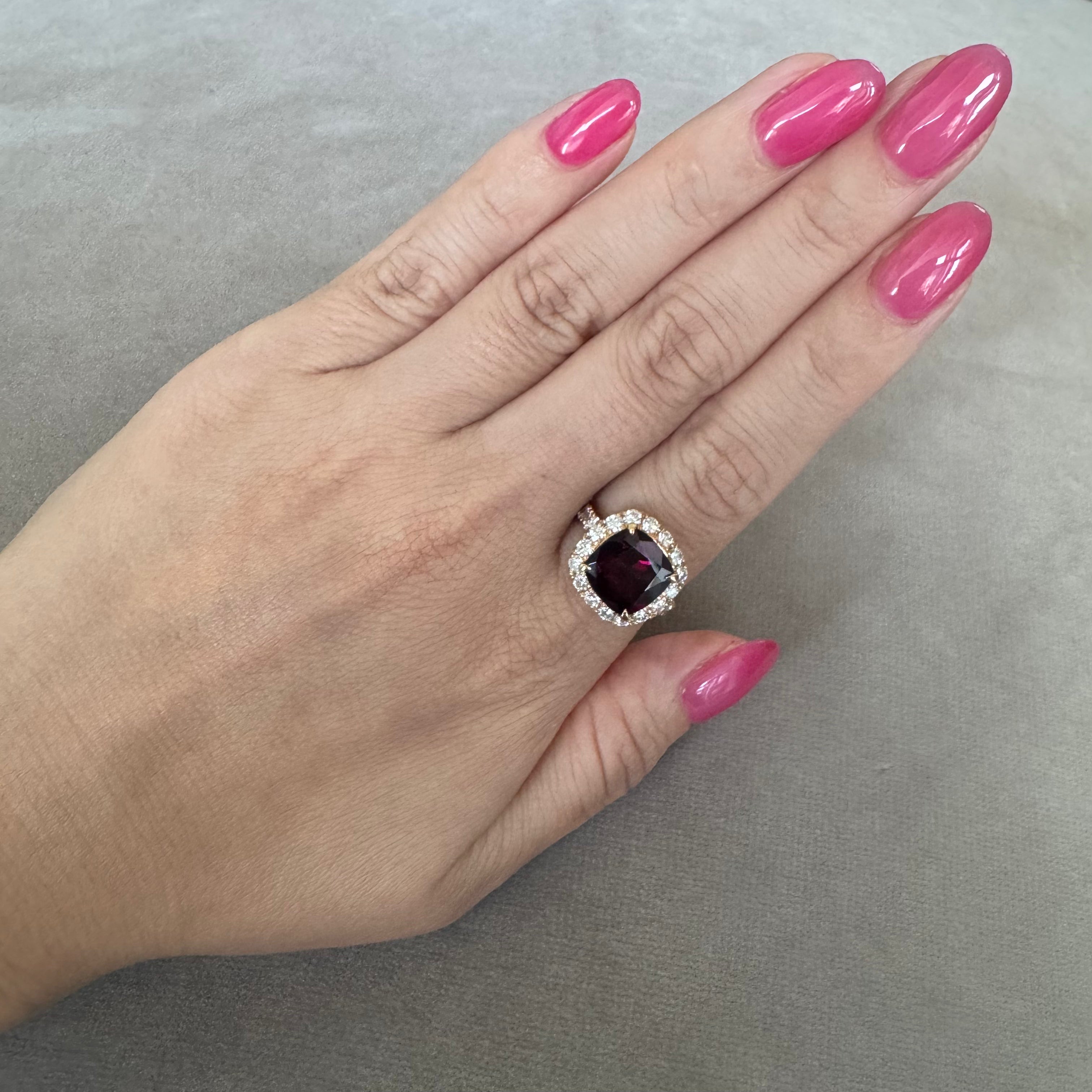 ［一点物］リング  ガーネット  4.2ct   PG