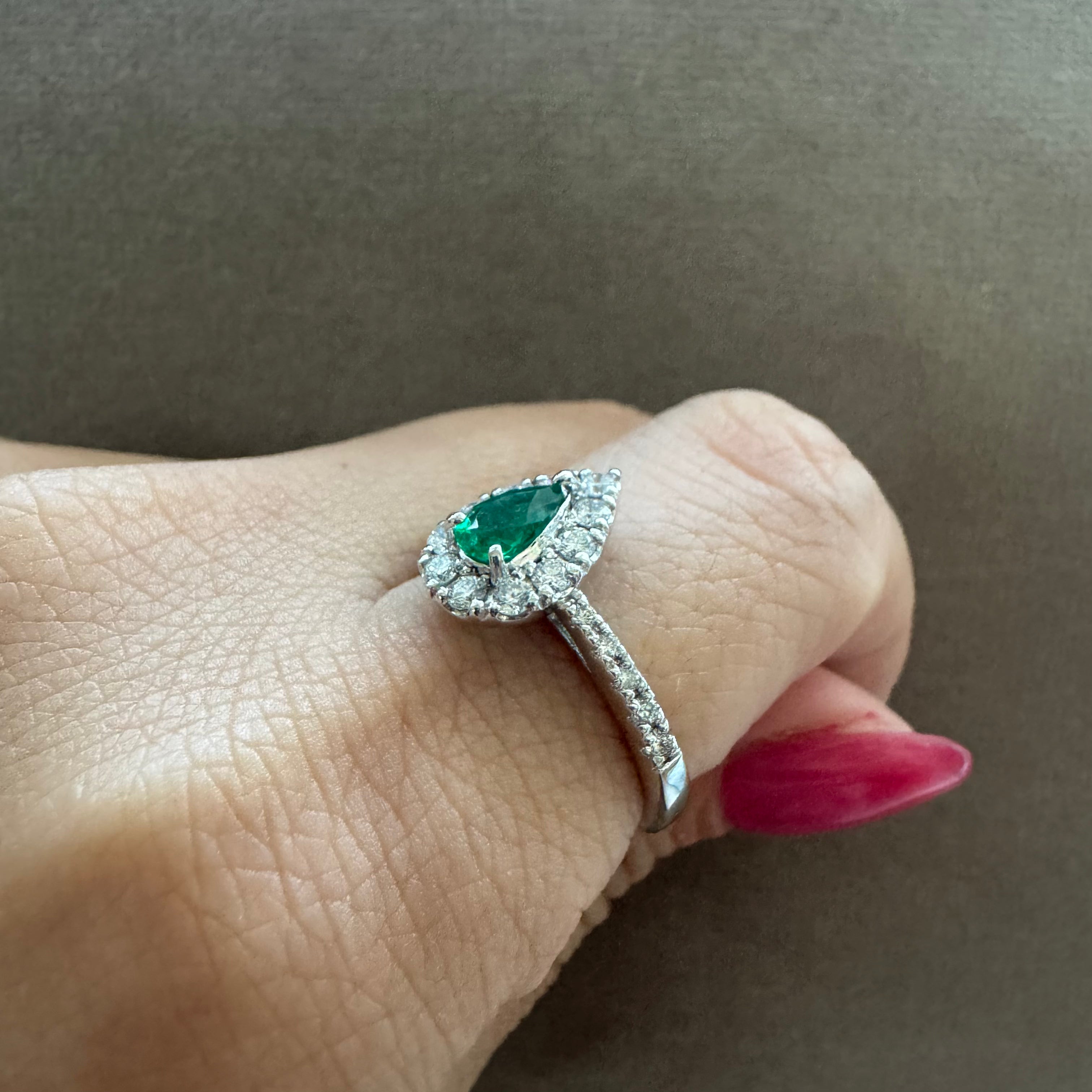 ［一点物］リング エメラルド 0.3ct PS PT