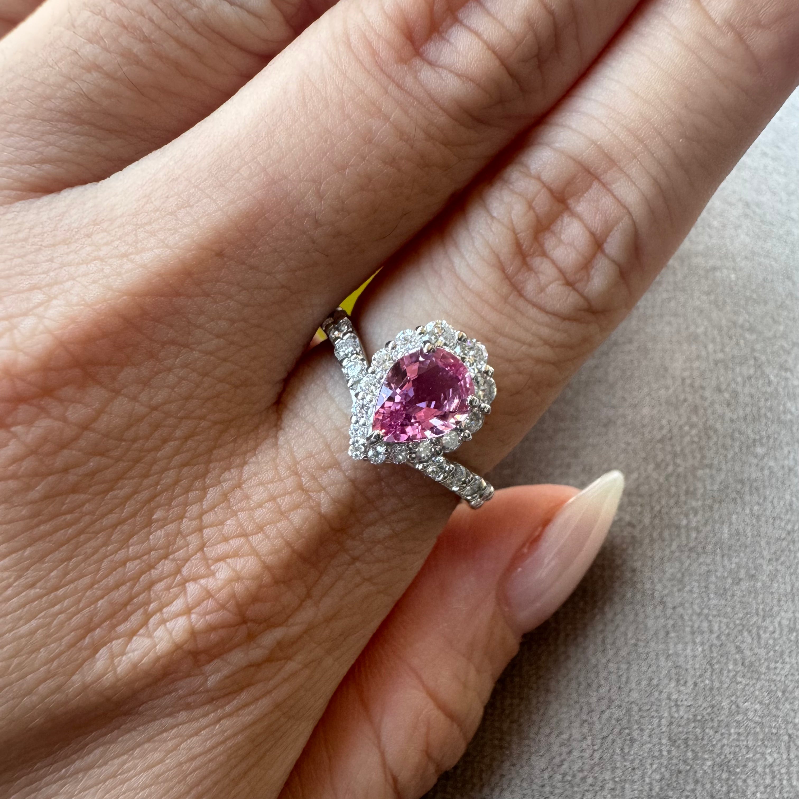 ［一点物］リング ピンクサファイア 1ct PS  PT