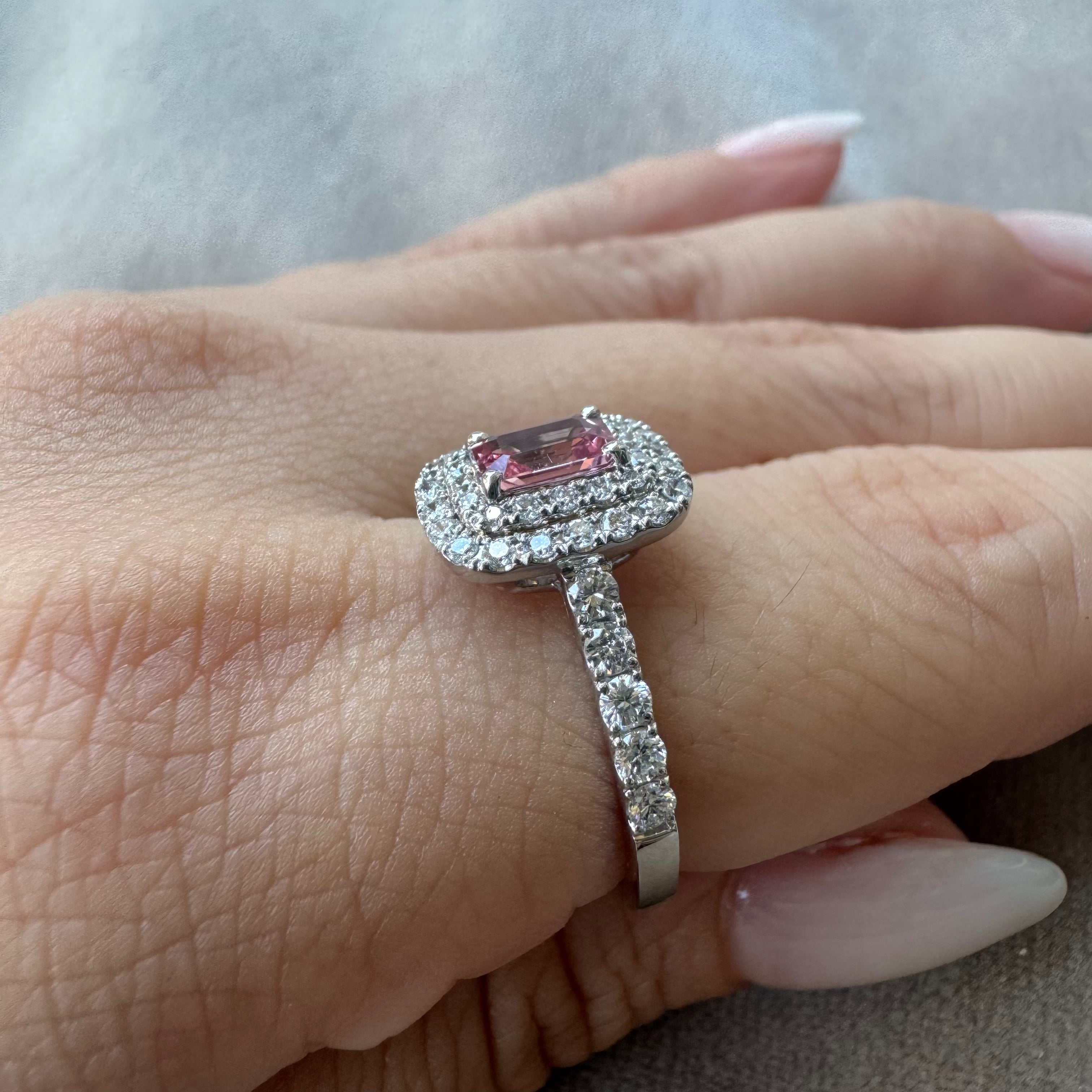 ［一点物/アドラーブル］リング パパラチアサファイア 0.5ct PT