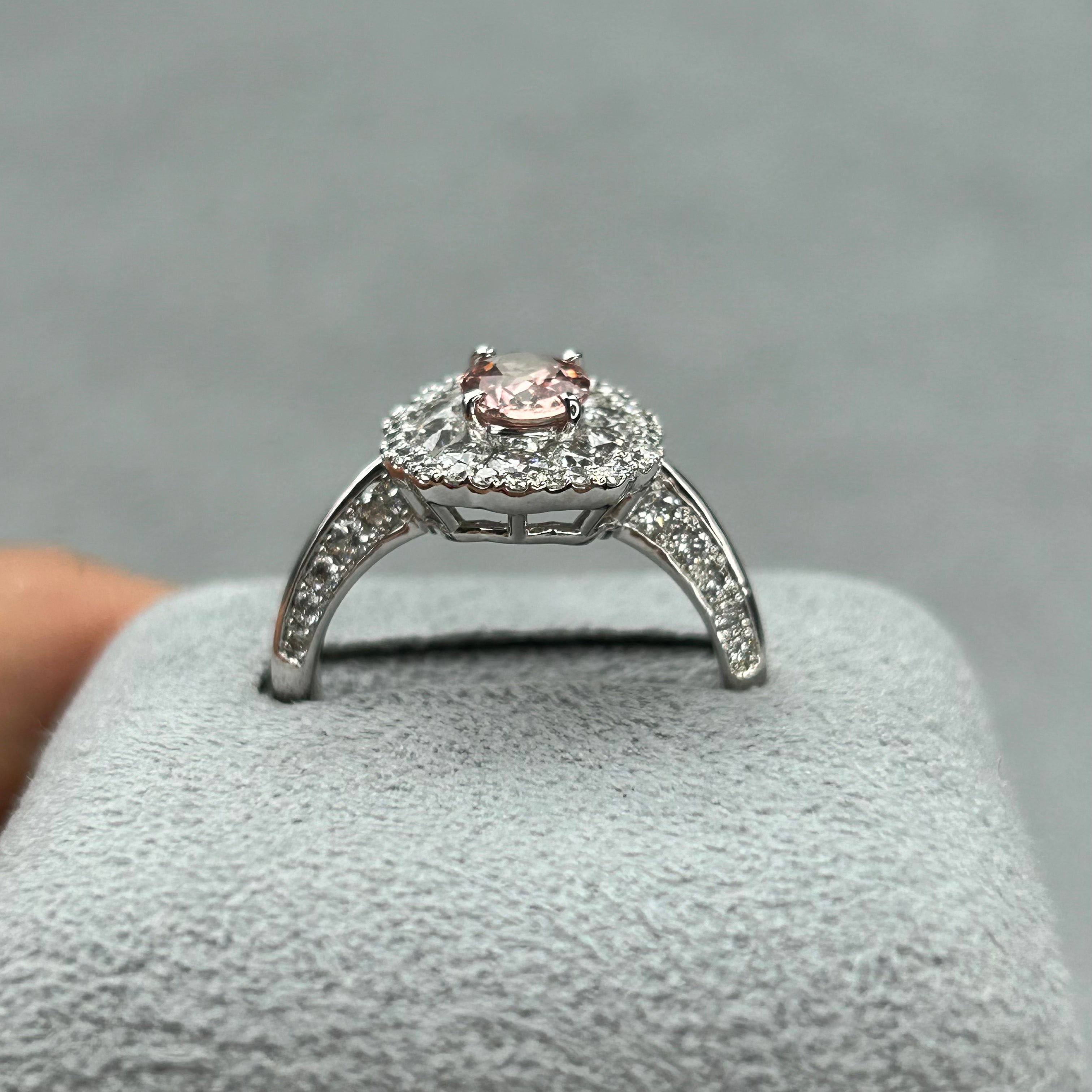 ②ラナンキュラス パパラチア 中石0.8ct OV PT リング〜GIA｜AYAKO SAKURAI（櫻井 彩子（サクライ アヤコ））公式通販サイト