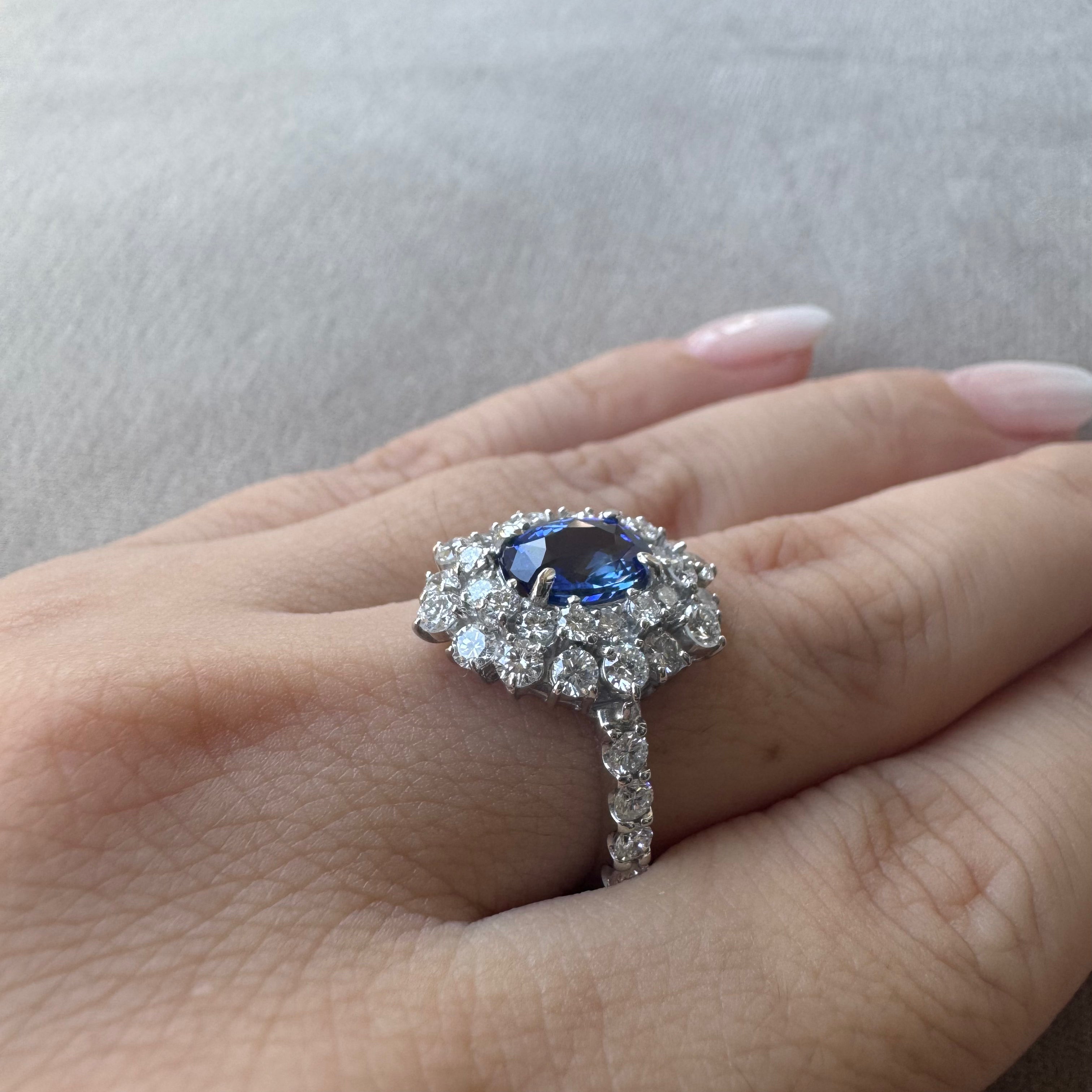 ［一点物］リング サファイア 1.6ct OV  PT