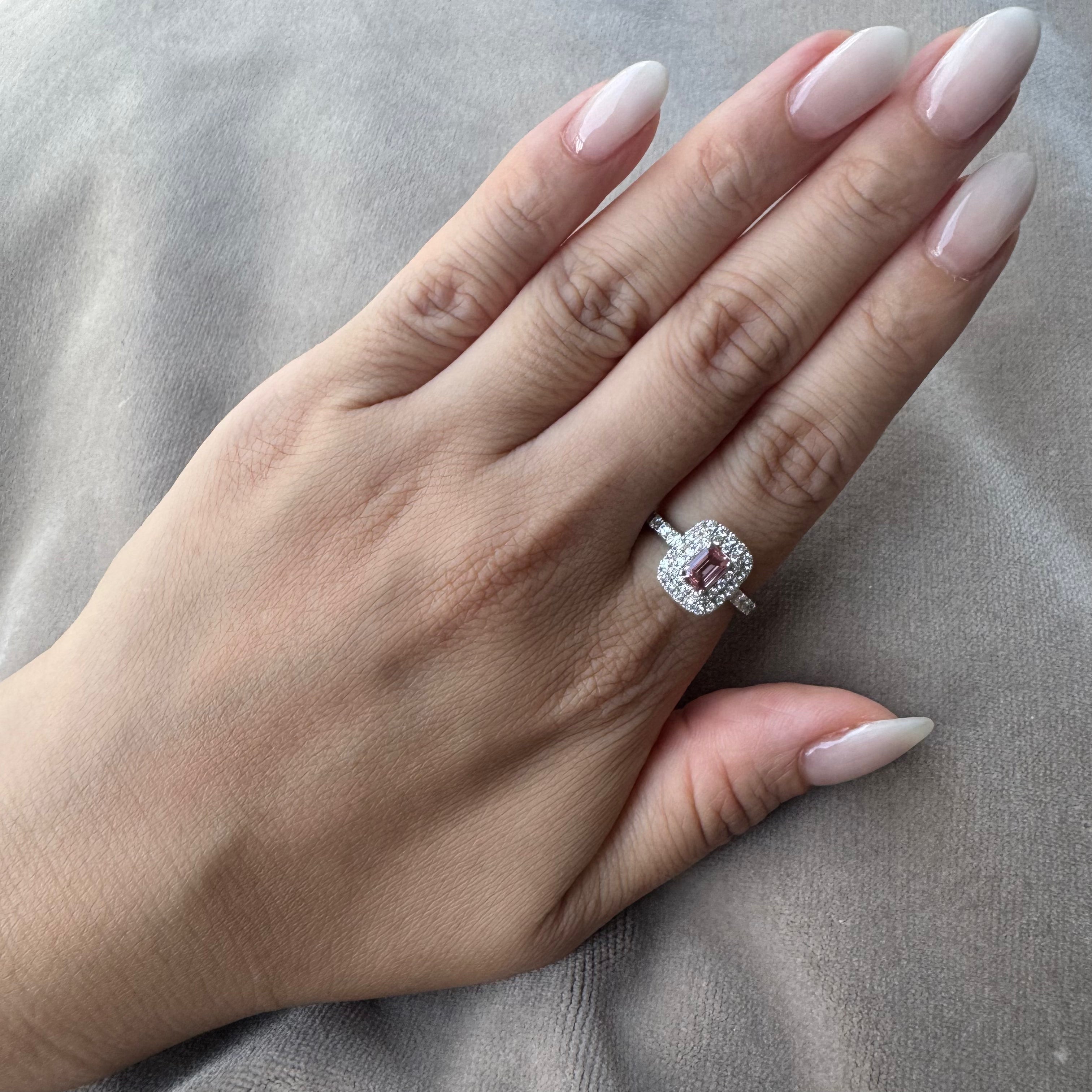 ［一点物/アドラーブル］リング パパラチアサファイア 0.5ct PT