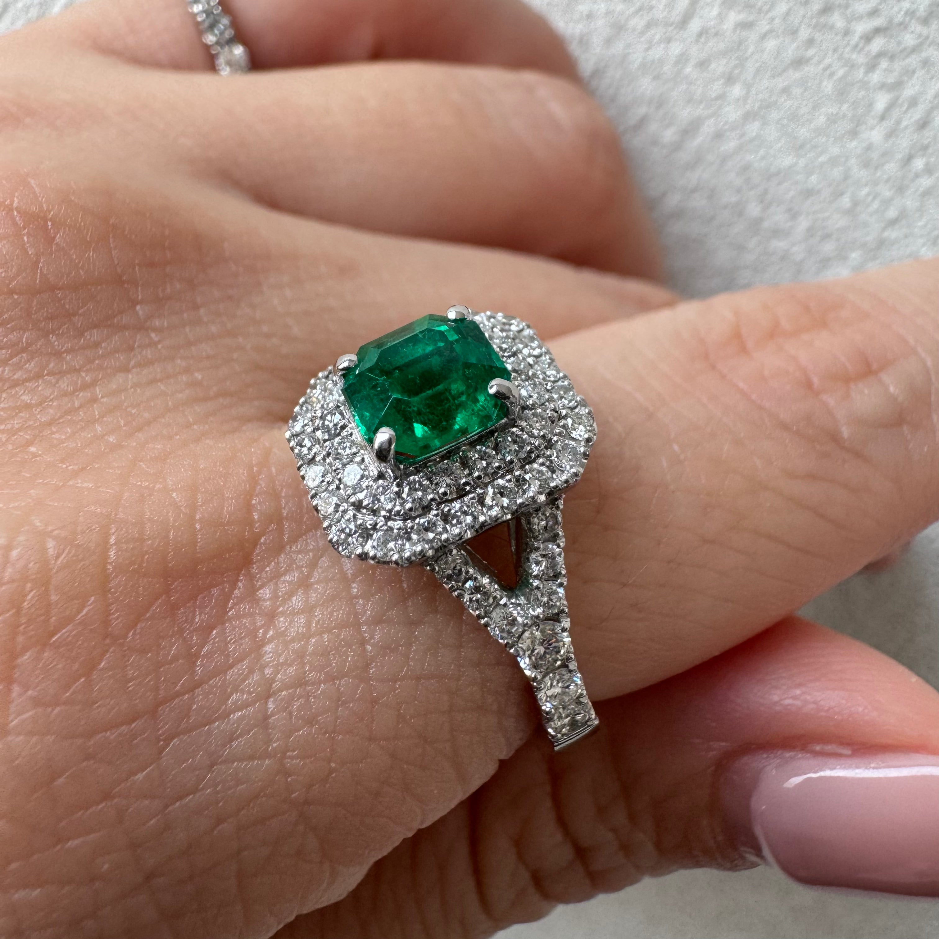 5［一点物］リング エメラルド 1ct SQ PT