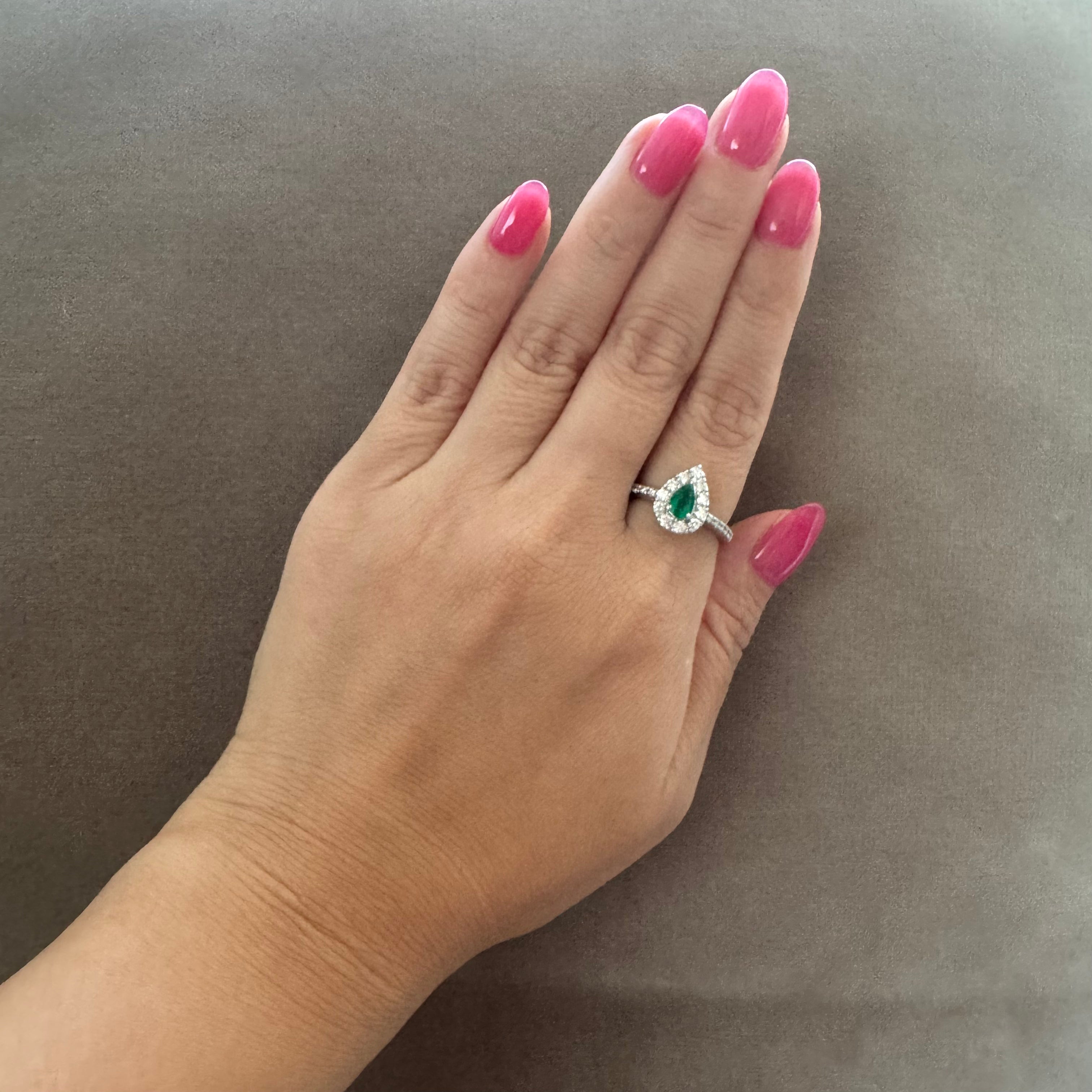 ［一点物］リング エメラルド 0.3ct PS PT