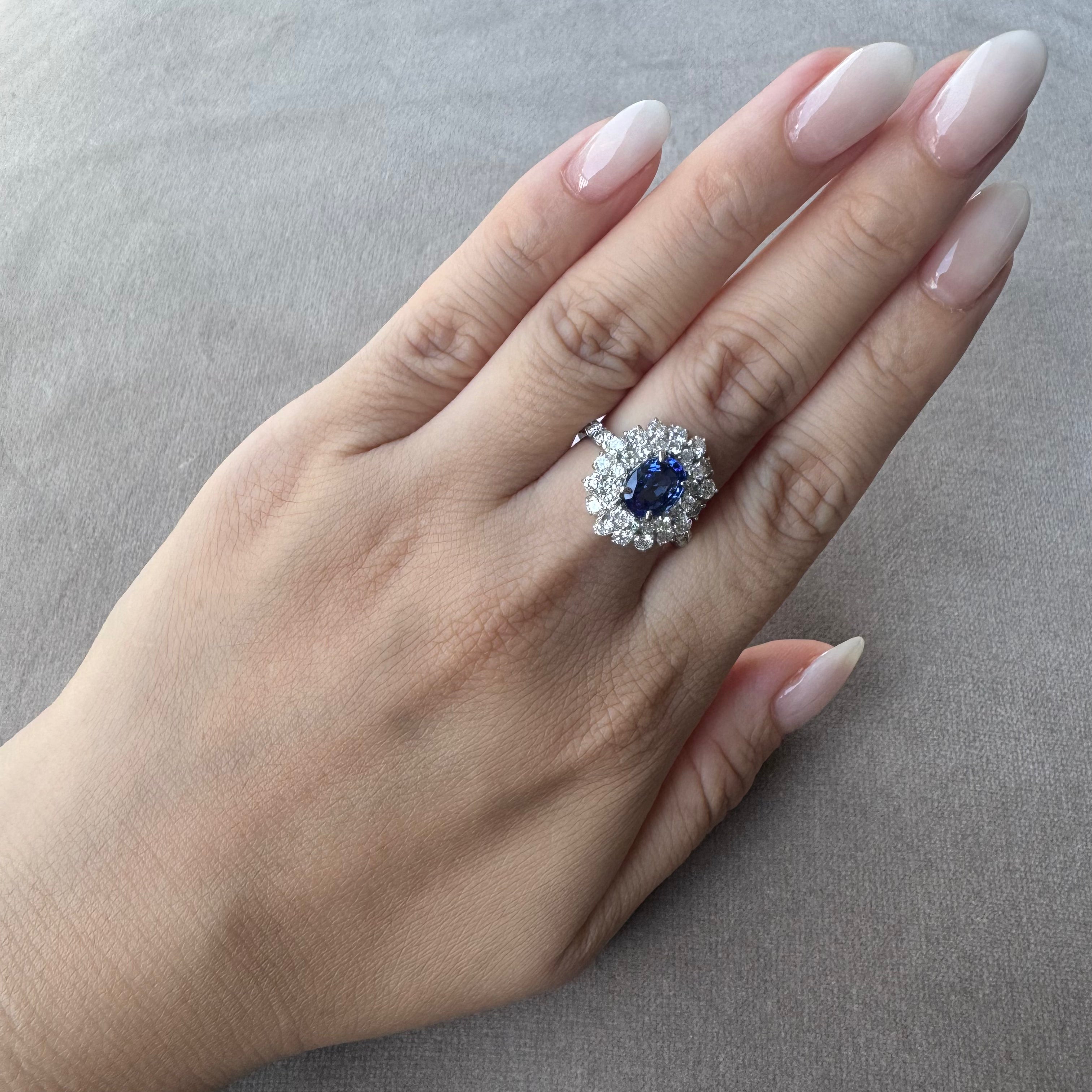 ［一点物］リング サファイア 1.6ct OV  PT