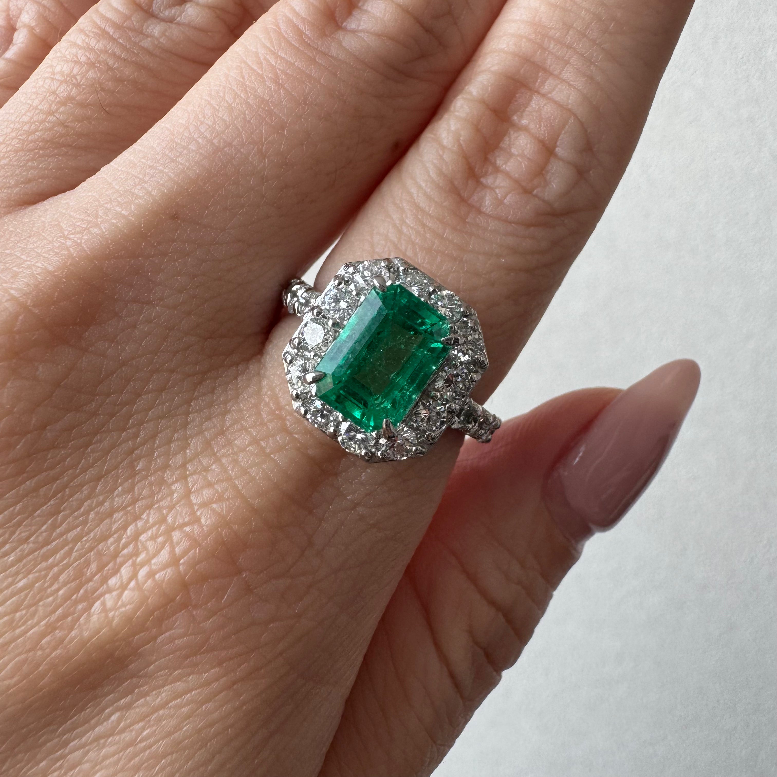 2［一点物］リング エメラルド 1.8ct SQ PT