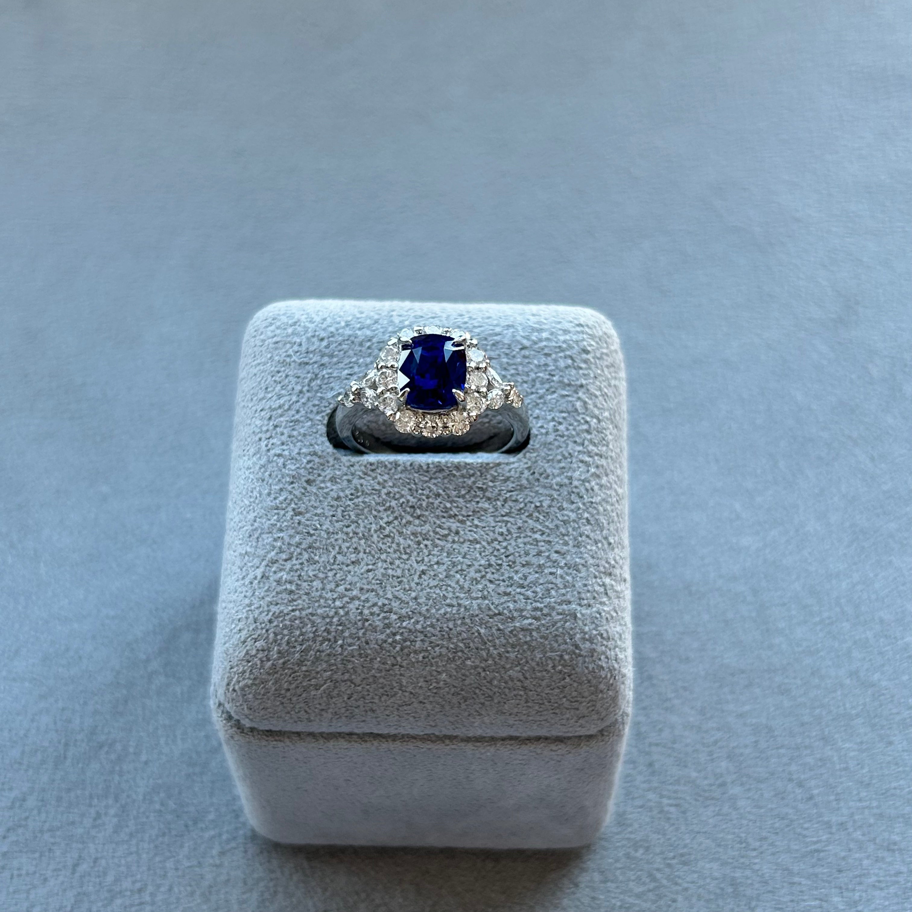 23_綺麗 ブルーサファイア 中石2.5ct　PT SQ リング〜GIA スリランカ産｜AYAKO SAKURAI（櫻井 彩子（サクライ アヤコ））公式通販サイト