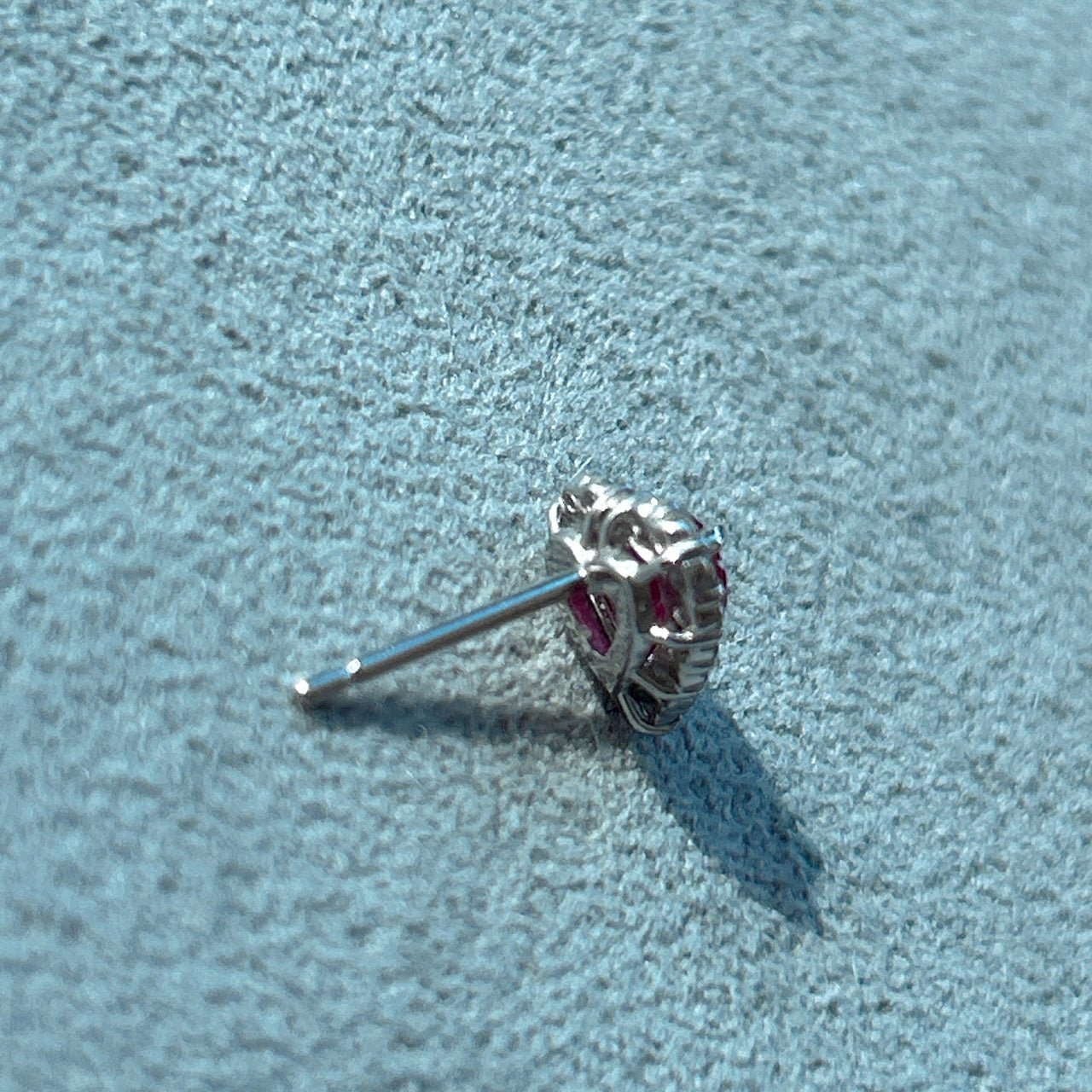 418［一点物］ピアス ルビー0.5ct×2 HS PT