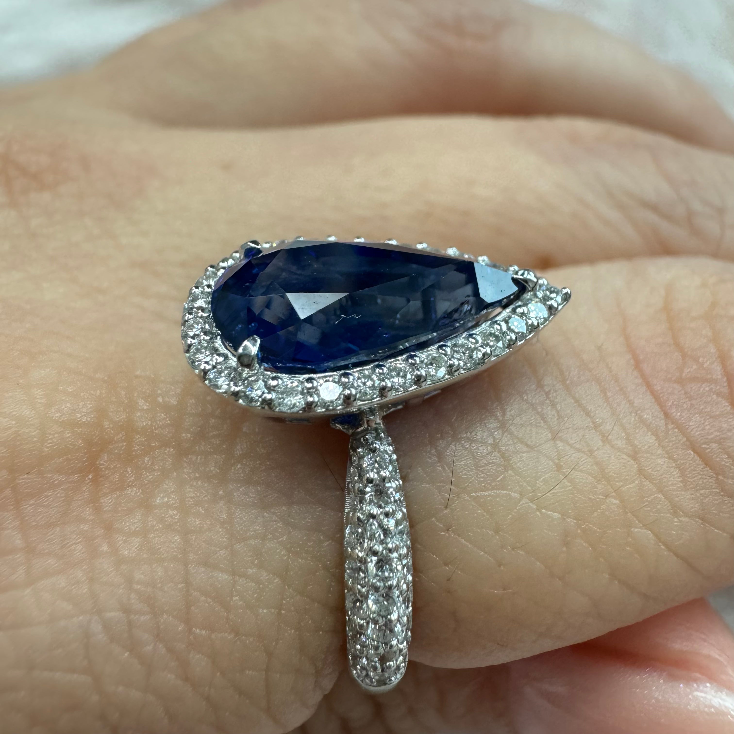 19_綺麗 ブルーサファイア 中石3.4ct　PT PS リング〜GRS スリランカ産｜AYAKO SAKURAI（櫻井 彩子（サクライ アヤコ））公式通販サイト