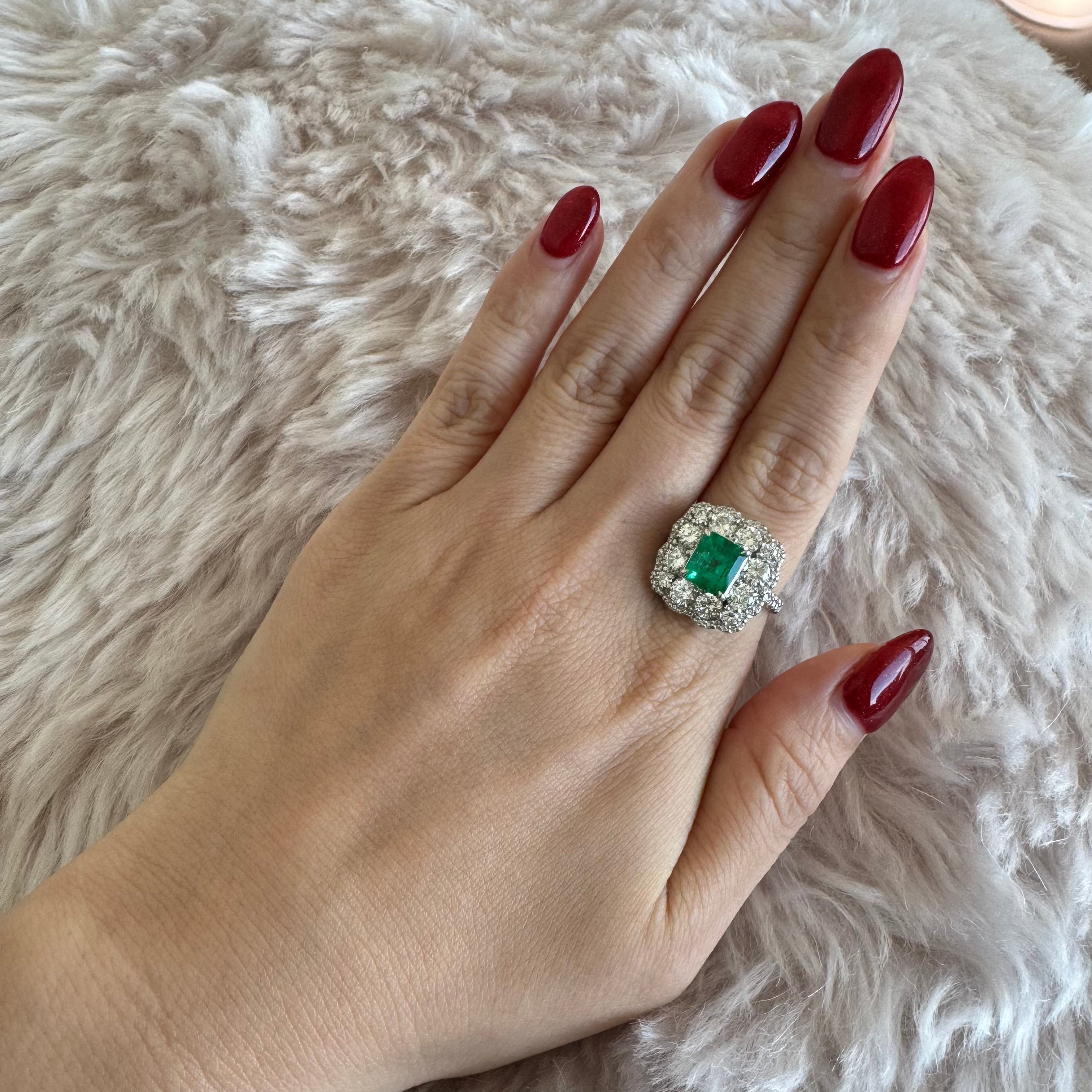 12_エメラルド 中石2ct up SQ PT リング｜AYAKO SAKURAI（櫻井 彩子（サクライ アヤコ））公式通販サイト