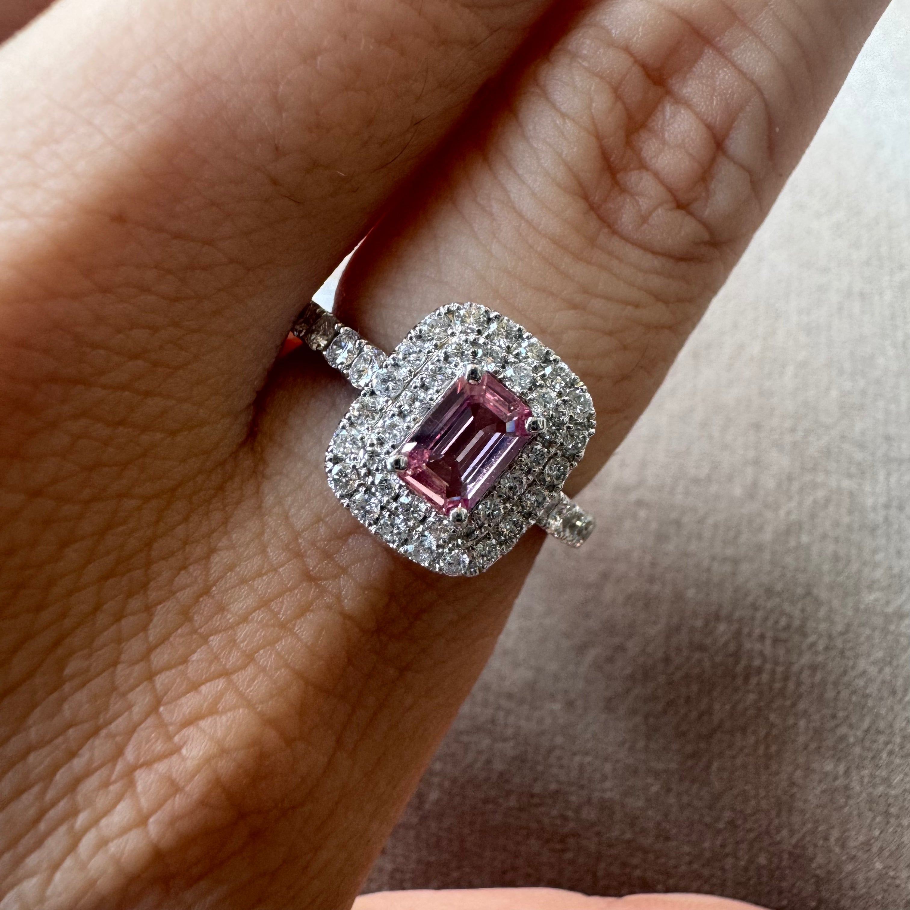 ［一点物/アドラーブル］リング パパラチアサファイア 0.5ct PT