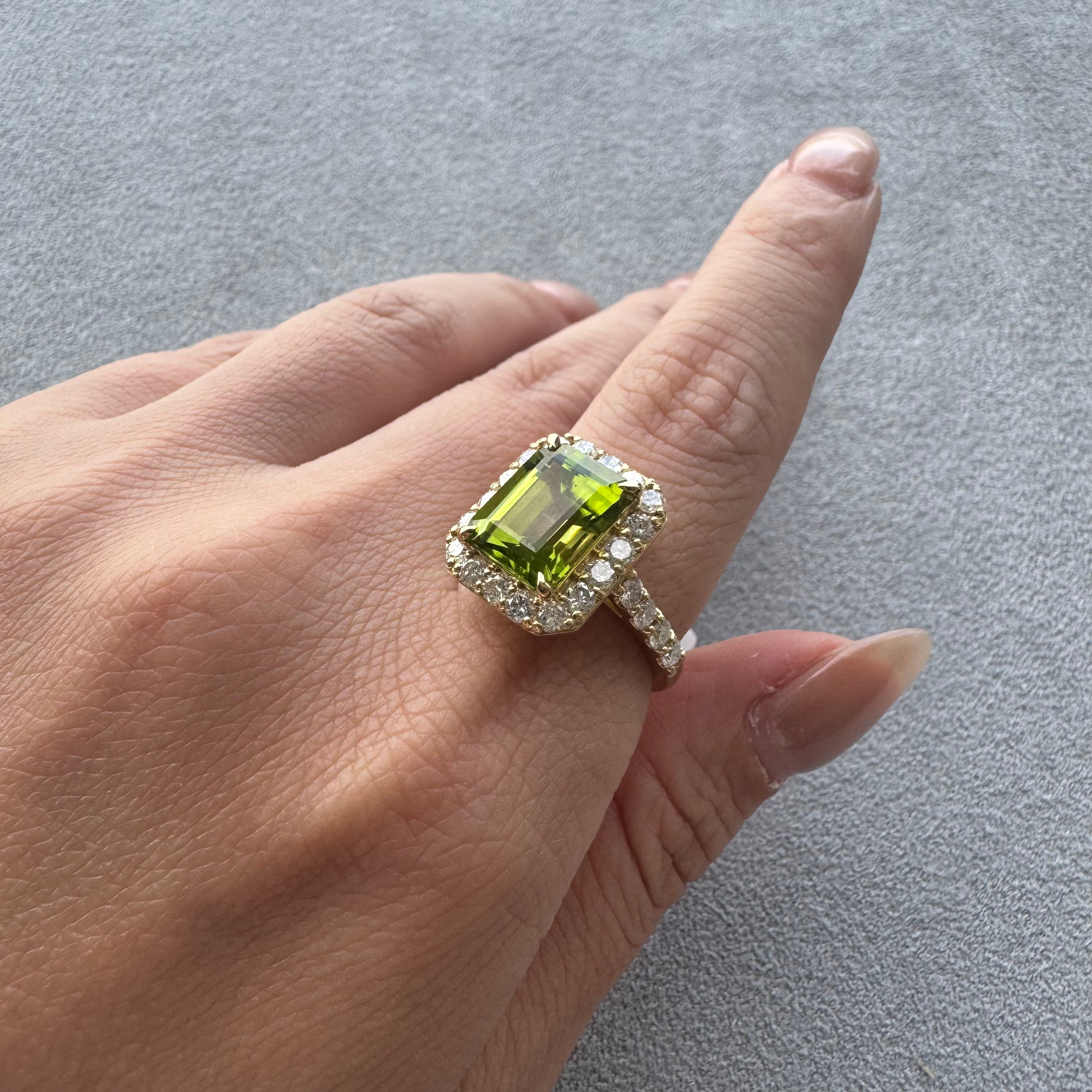 ［一点物］リング ペリドット 4.4ct SQ K18YG