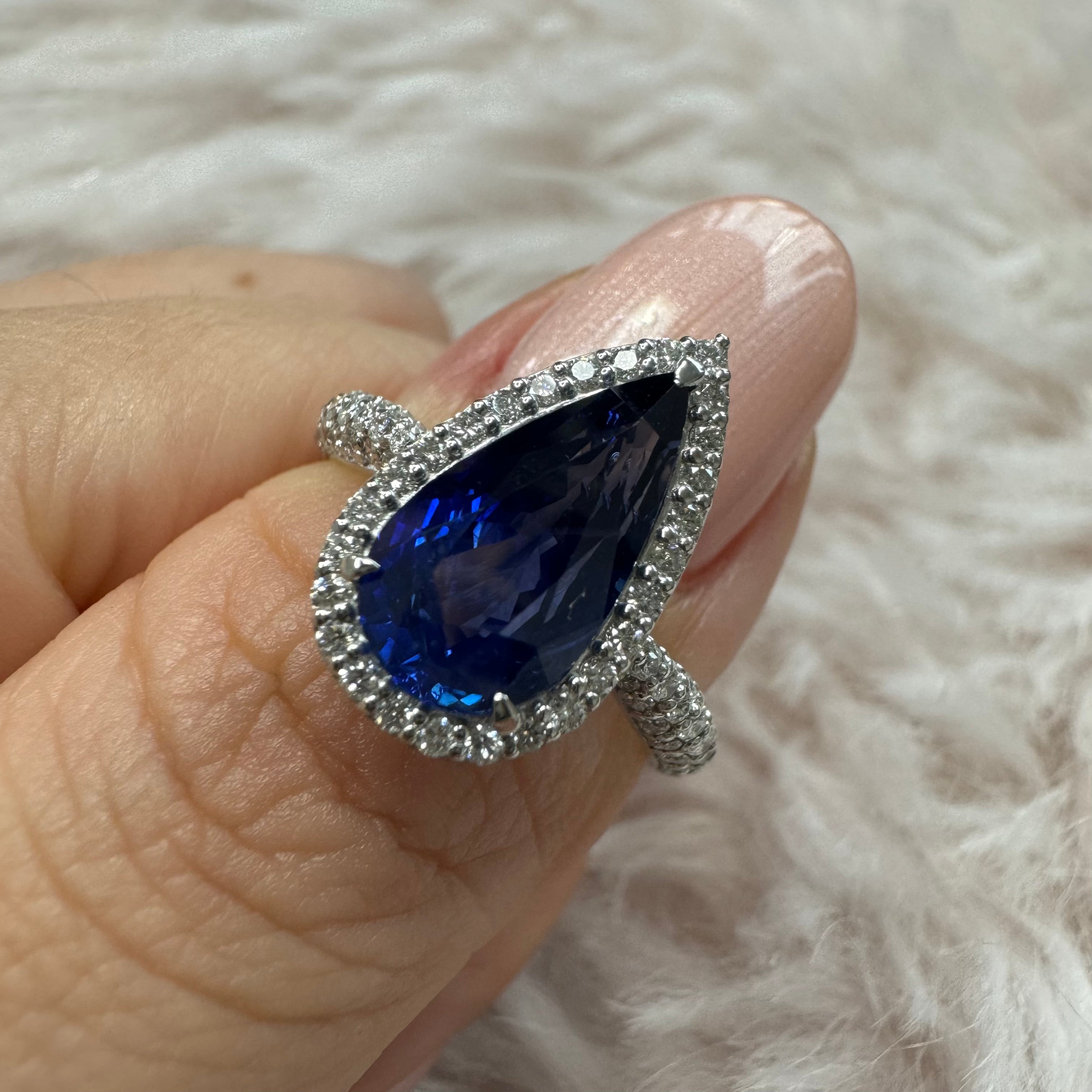 19_綺麗 ブルーサファイア 中石3.4ct　PT PS リング〜GRS スリランカ産｜AYAKO SAKURAI（櫻井 彩子（サクライ アヤコ））公式通販サイト