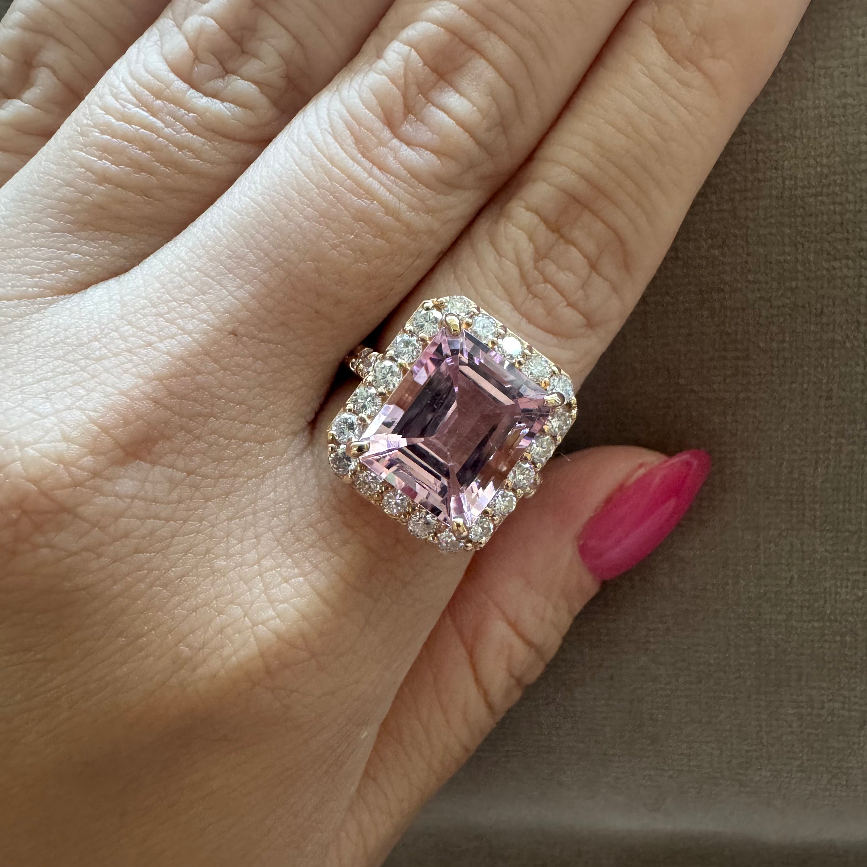 ［一点物］リング 　モルガナイト 6ct EM PG