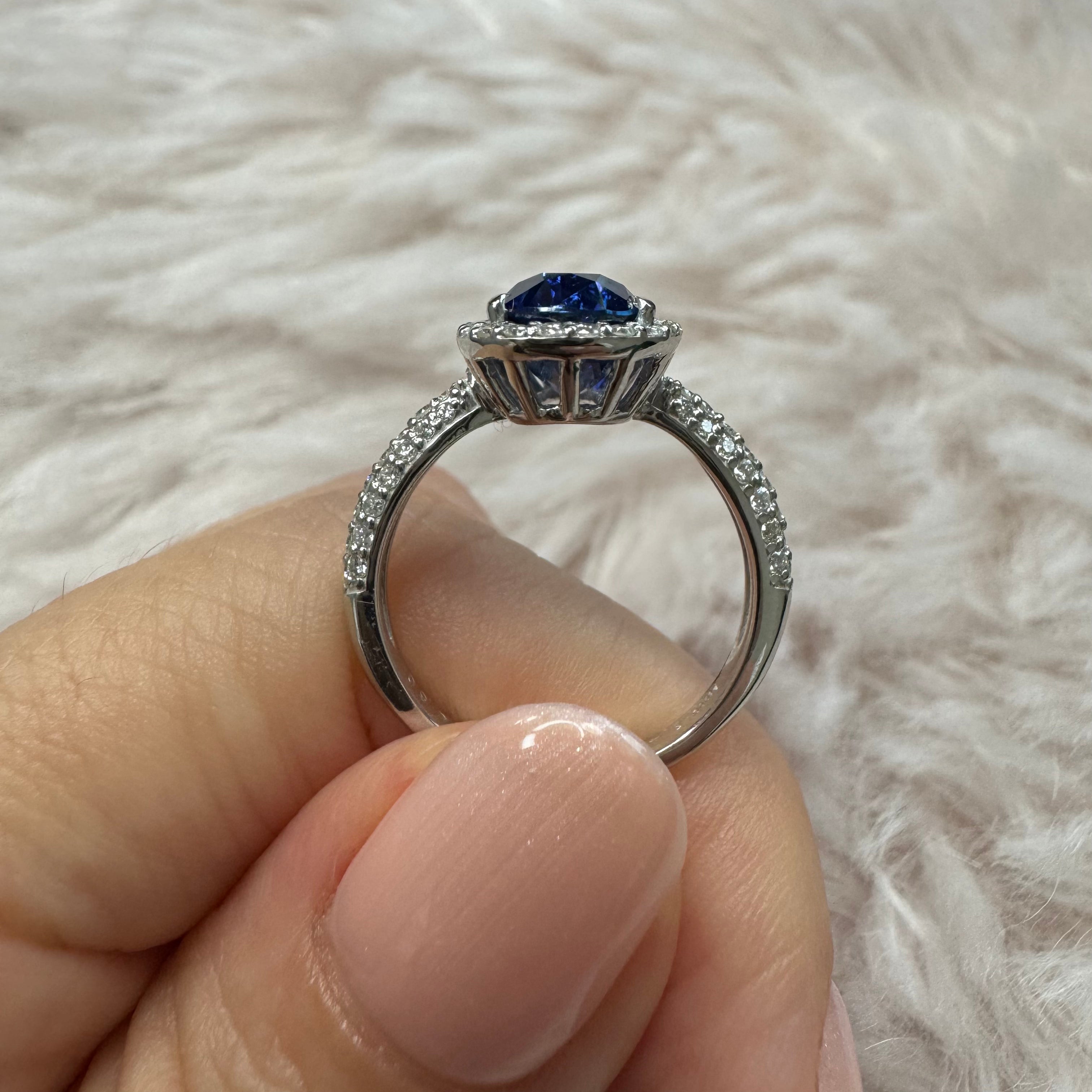 19_綺麗 ブルーサファイア 中石3.4ct　PT PS リング〜GRS スリランカ産｜AYAKO SAKURAI（櫻井 彩子（サクライ アヤコ））公式通販サイト