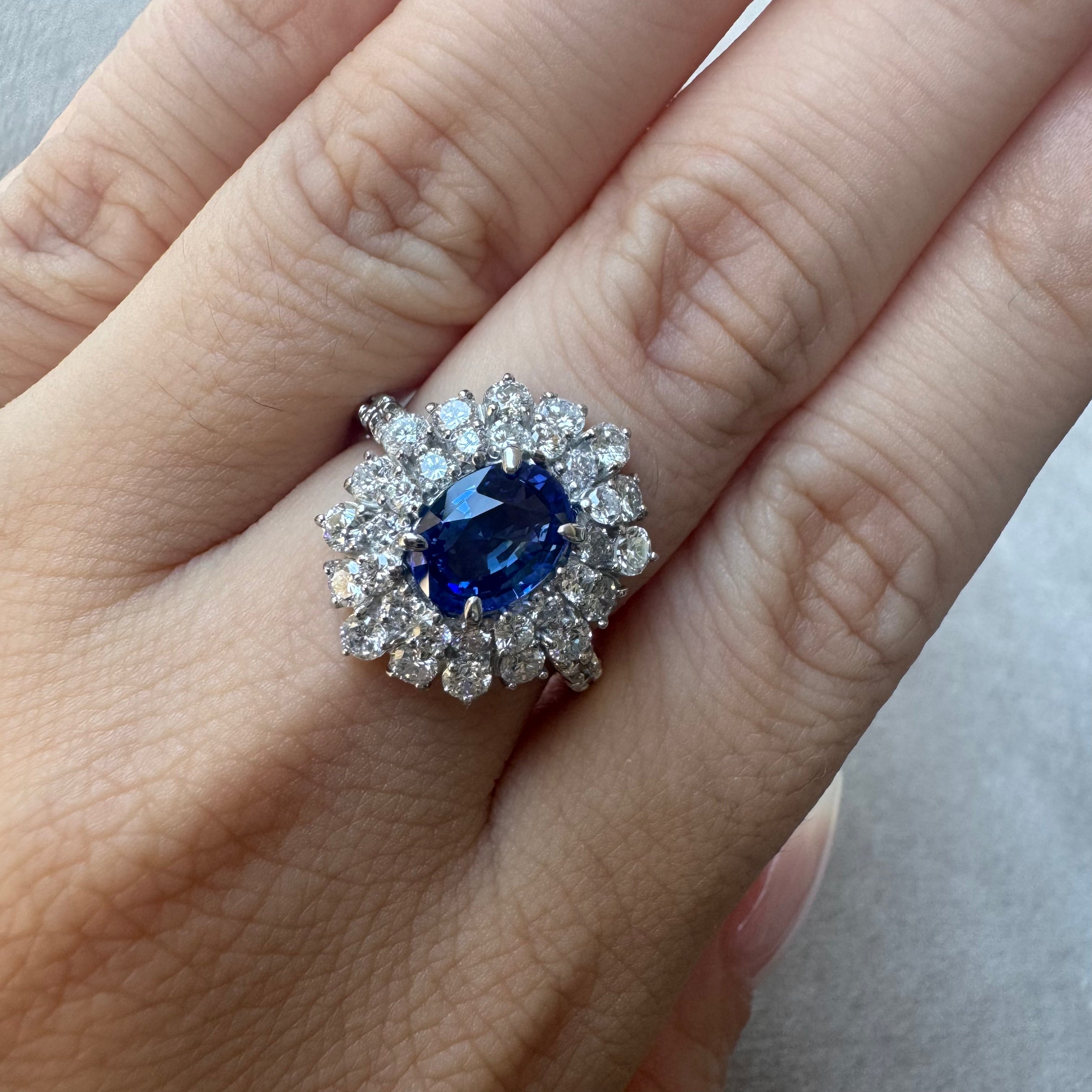 ［一点物］リング サファイア 1.6ct OV  PT