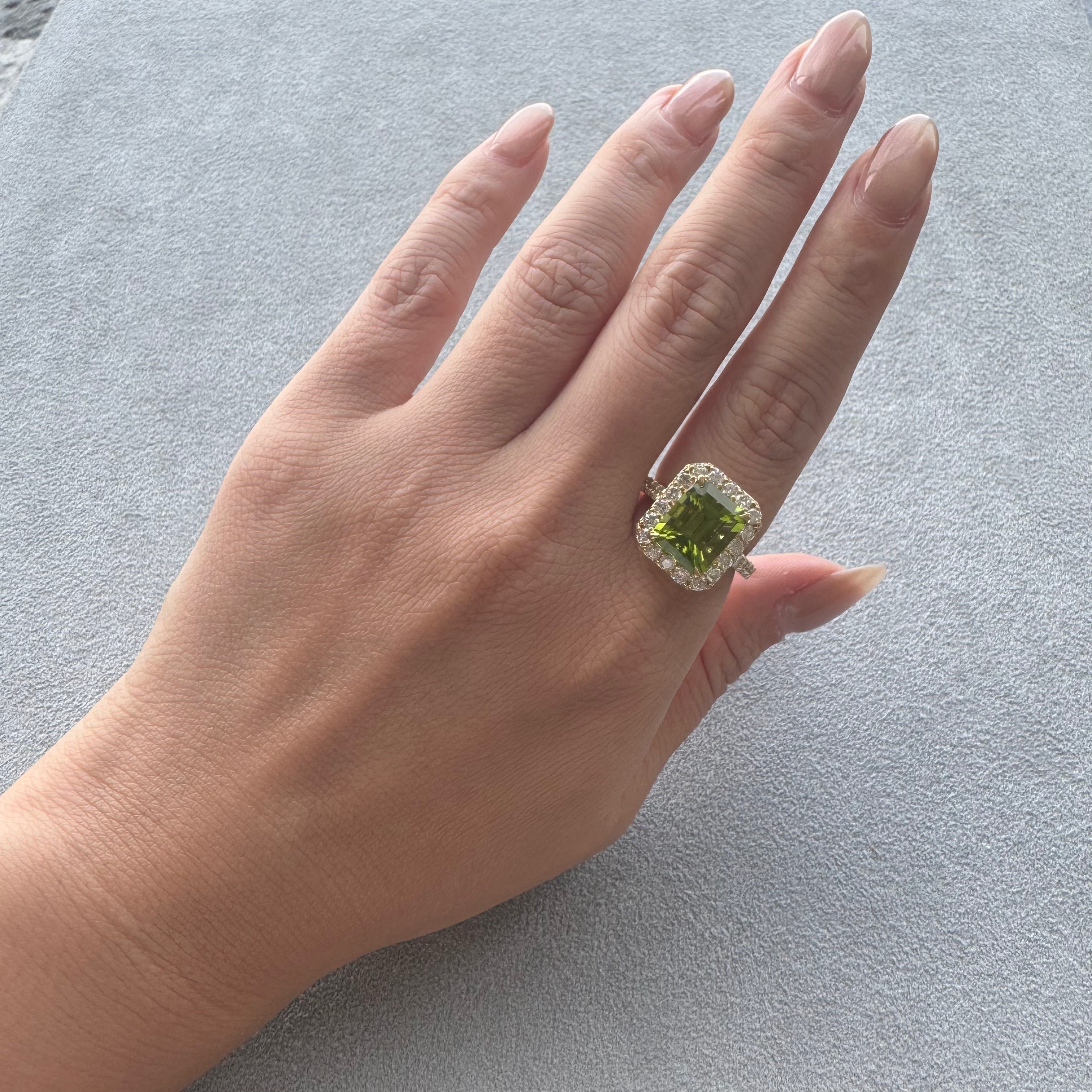 ［一点物］リング ペリドット 4.4ct SQ K18YG