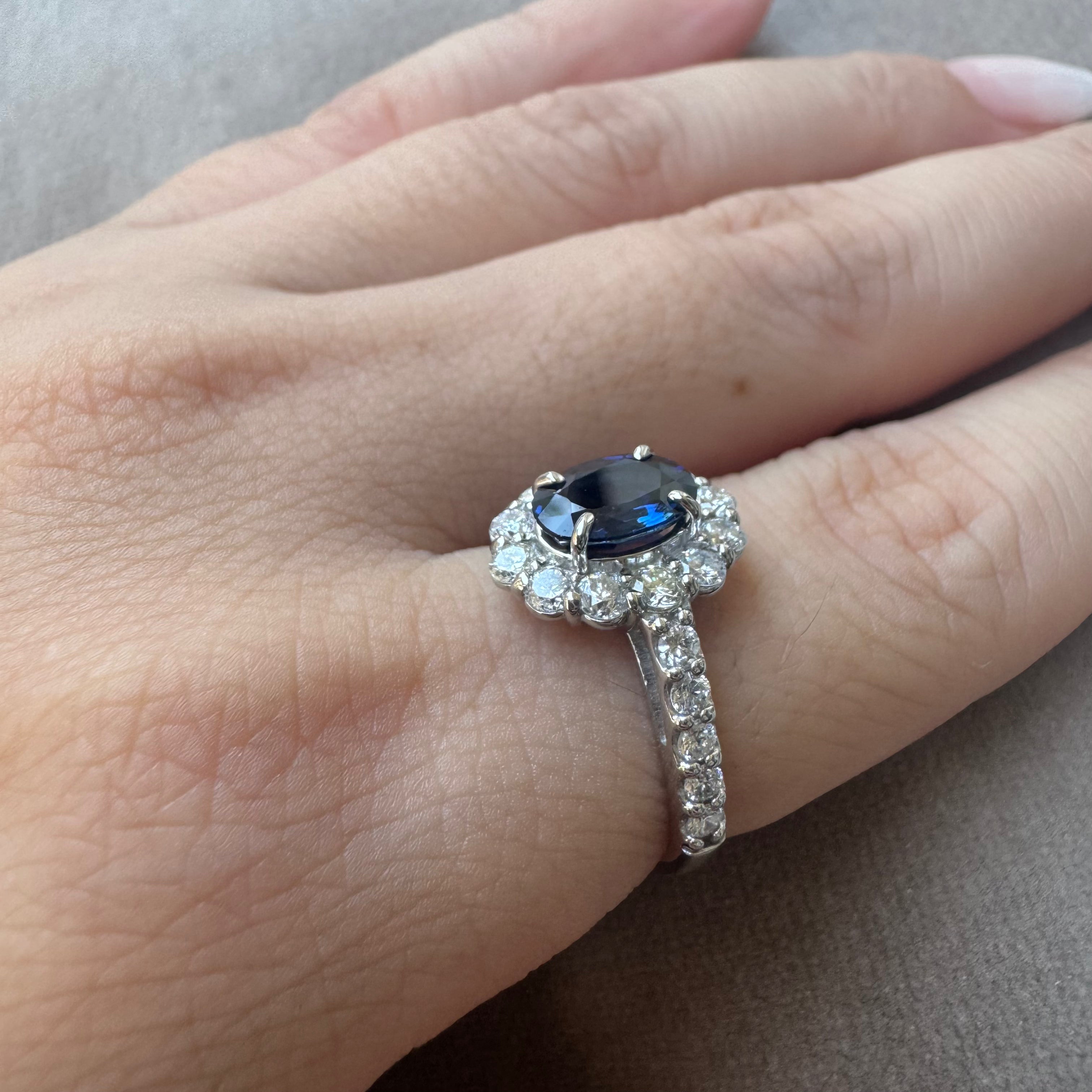 ［一点物］キャサリン妃巻き リング サファイア 1.3ct OV  PT