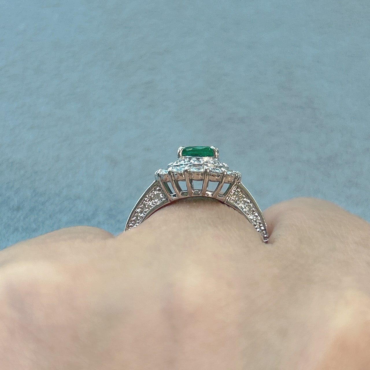 46［一点物］リング エメラルド 0.57ct RO PT