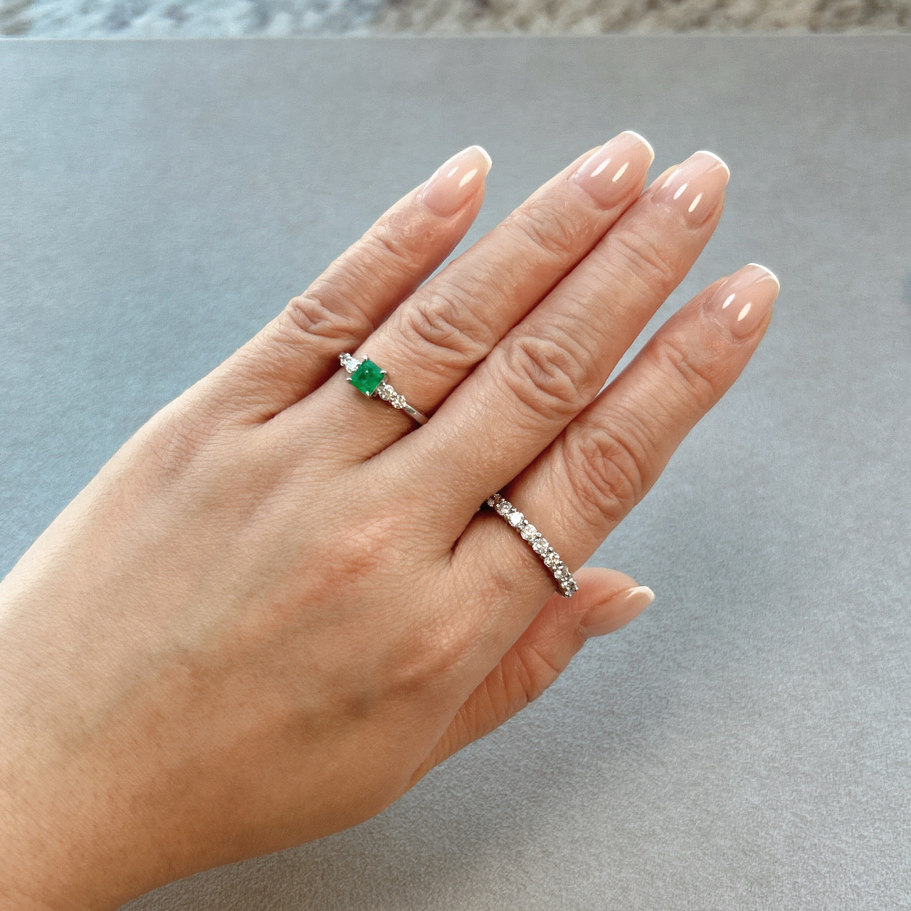 39［一点物］リング エメラルド 0.38ct SQ PT