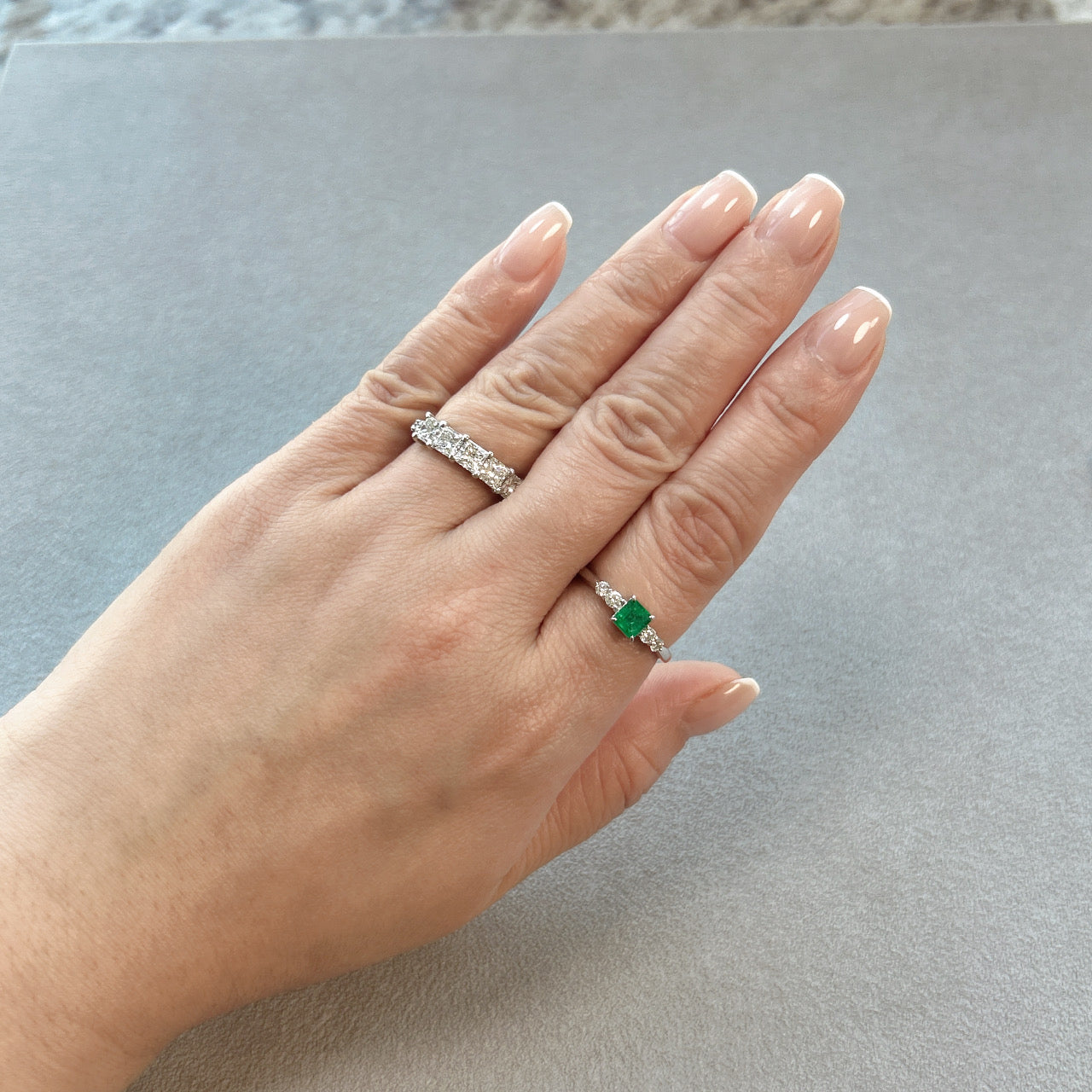 39［一点物］リング エメラルド 0.38ct SQ PT