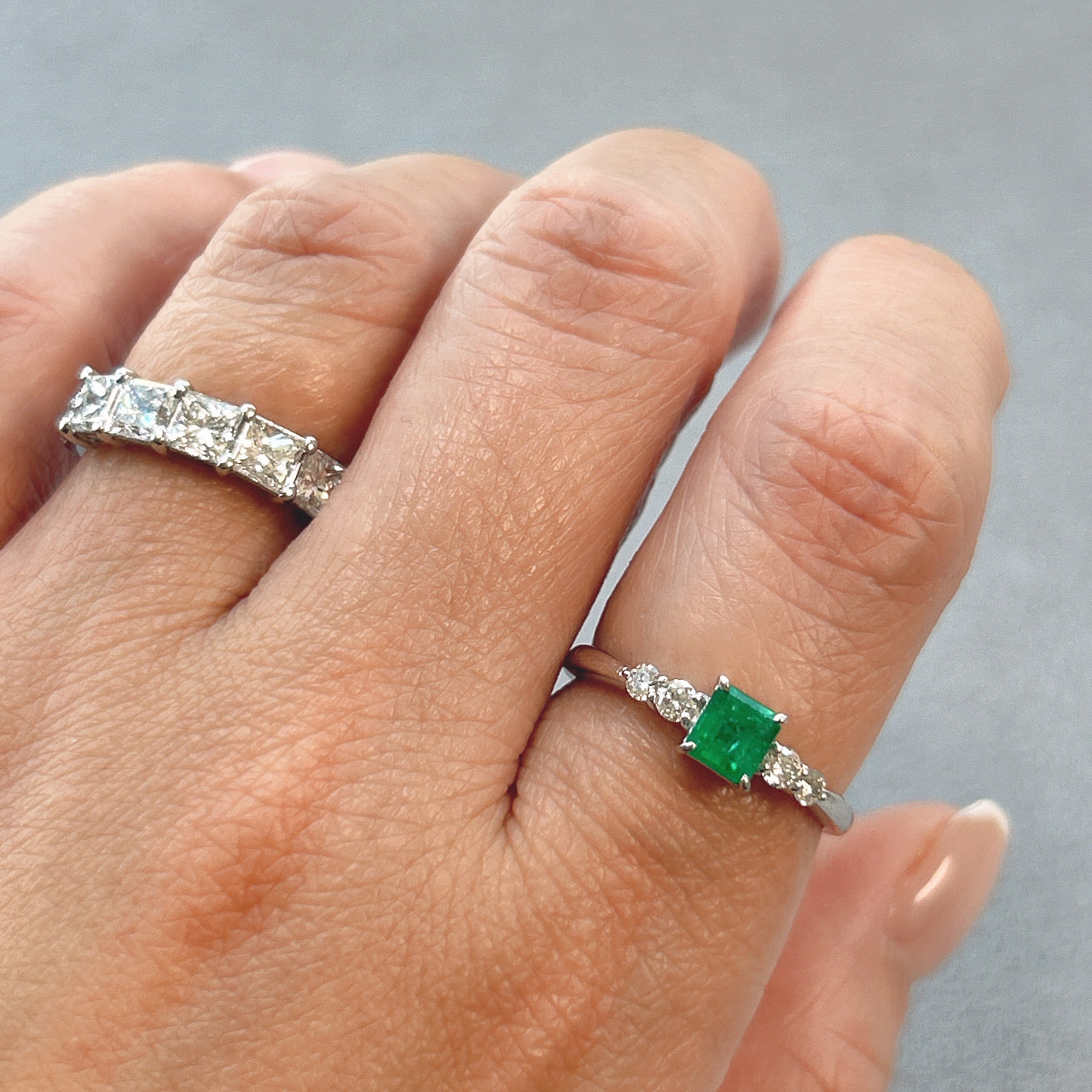 39［一点物］リング エメラルド 0.38ct SQ PT