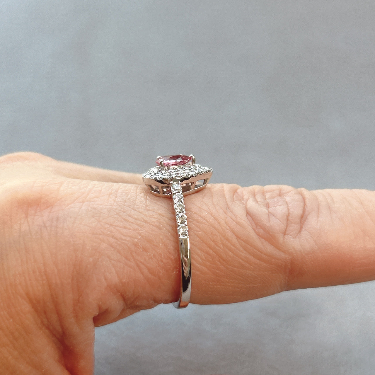 133［一点物］リング パパラチアサファイア 0.43ct PS PT