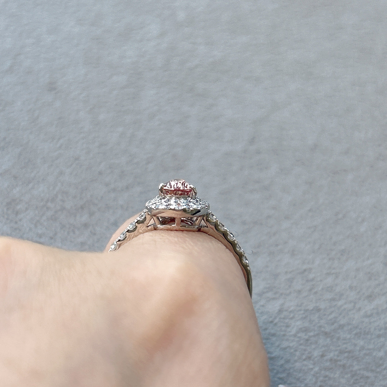 132［一点物］リング パパラチアサファイア 0.5ct PS PT