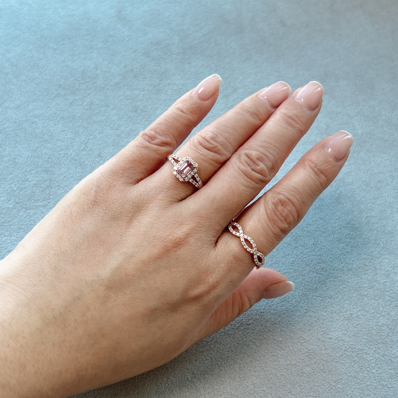 135［一点物］リング パパラチアサファイア 0.6ct SQ K18PG