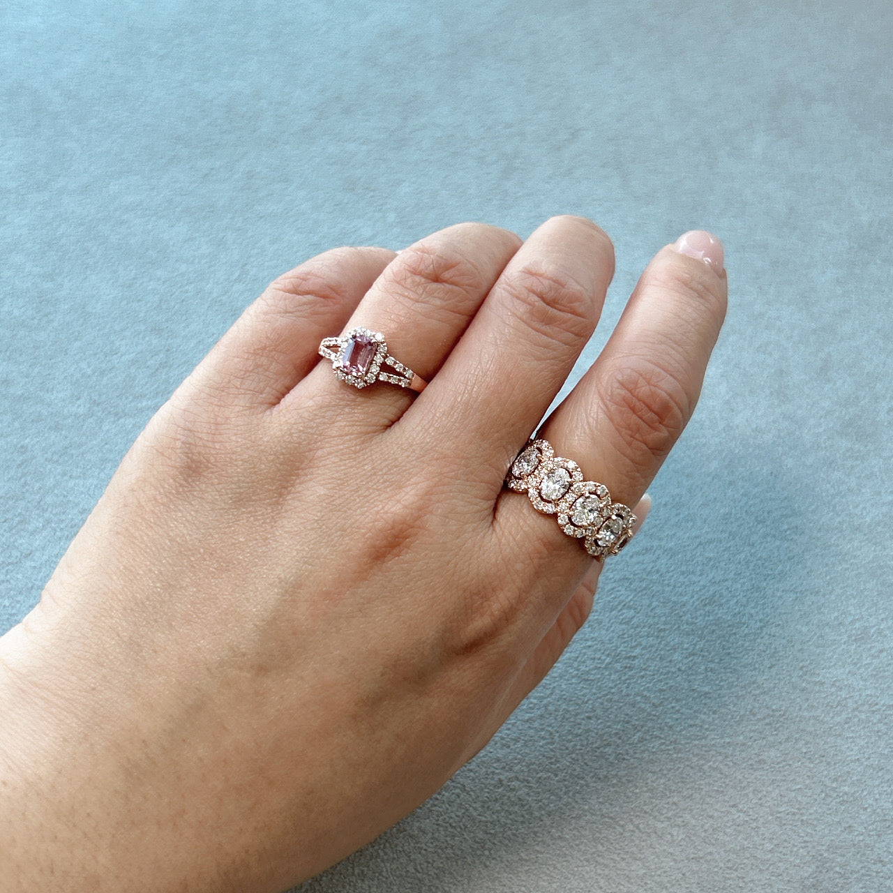 135［一点物］リング パパラチアサファイア 0.6ct SQ K18PG