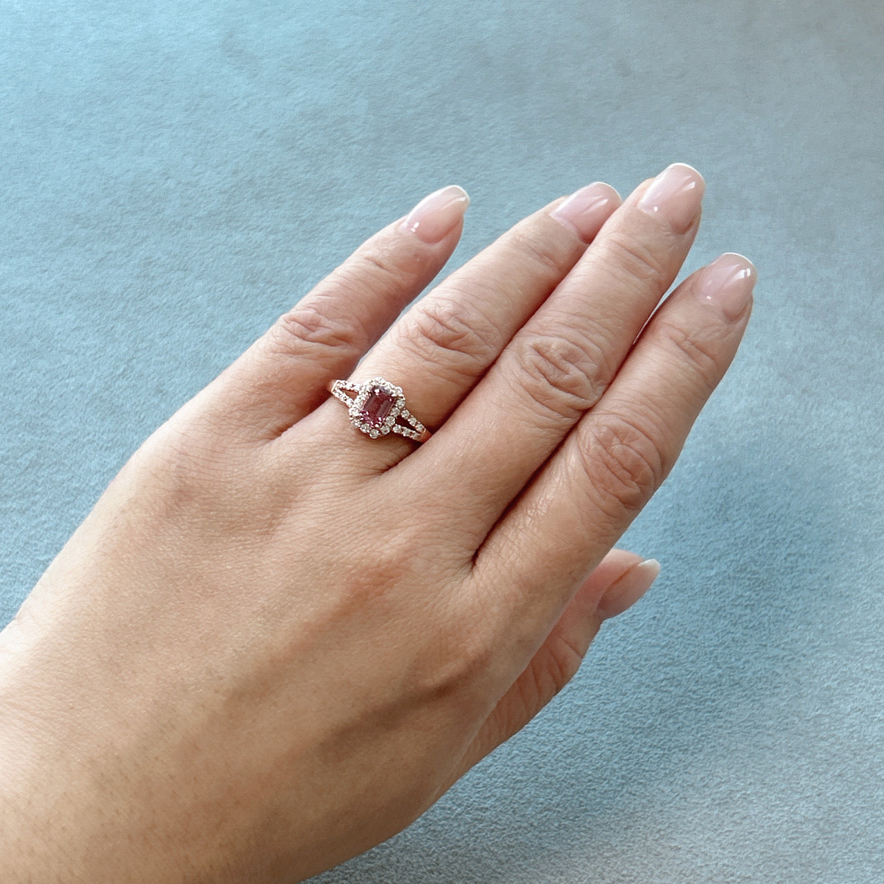 134［一点物］リング パパラチアサファイア 0.64ct SQ K18PG