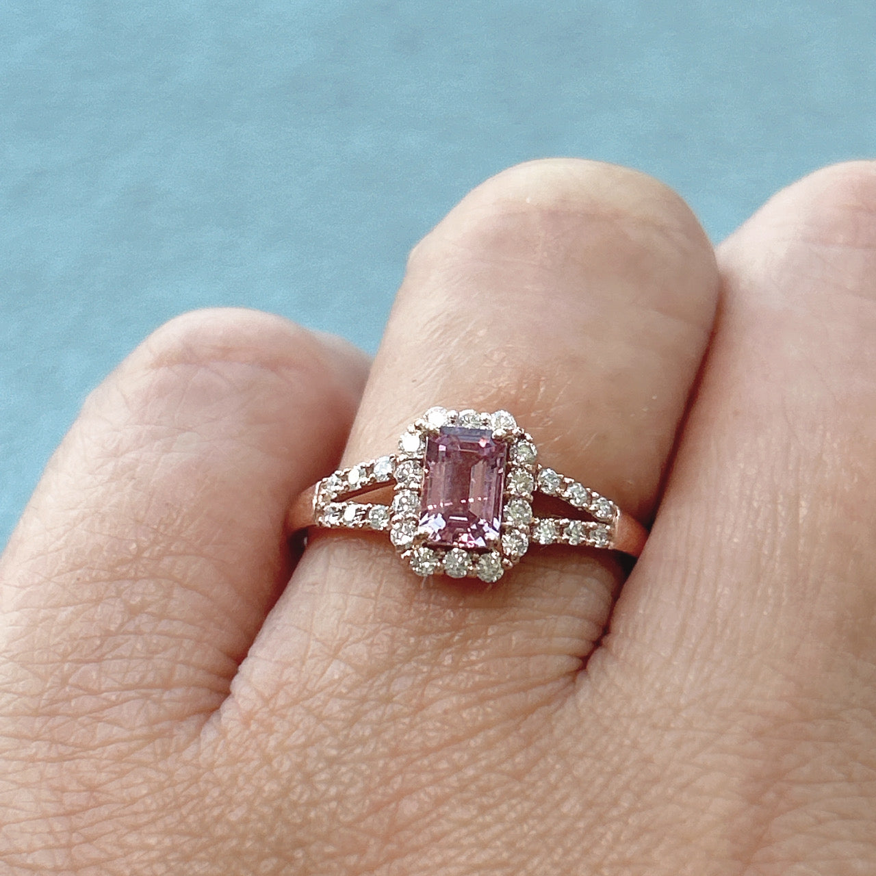 134［一点物］リング パパラチアサファイア 0.64ct SQ K18PG