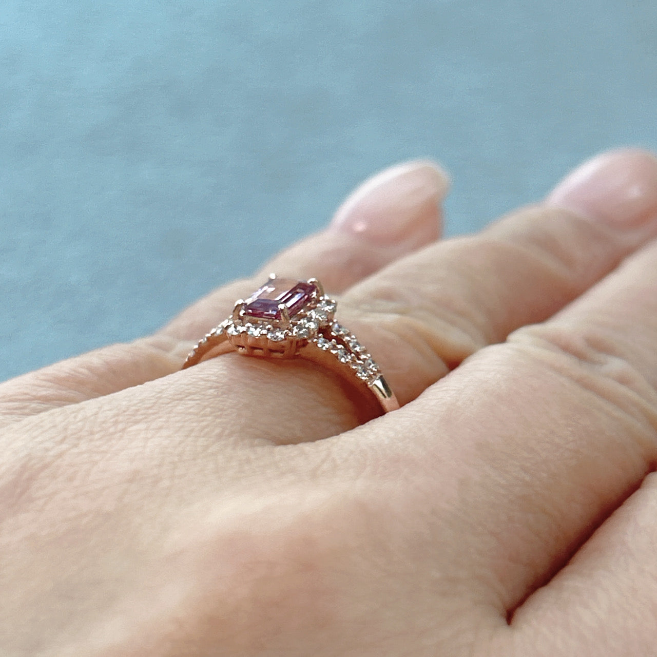 134［一点物］リング パパラチアサファイア 0.64ct SQ K18PG