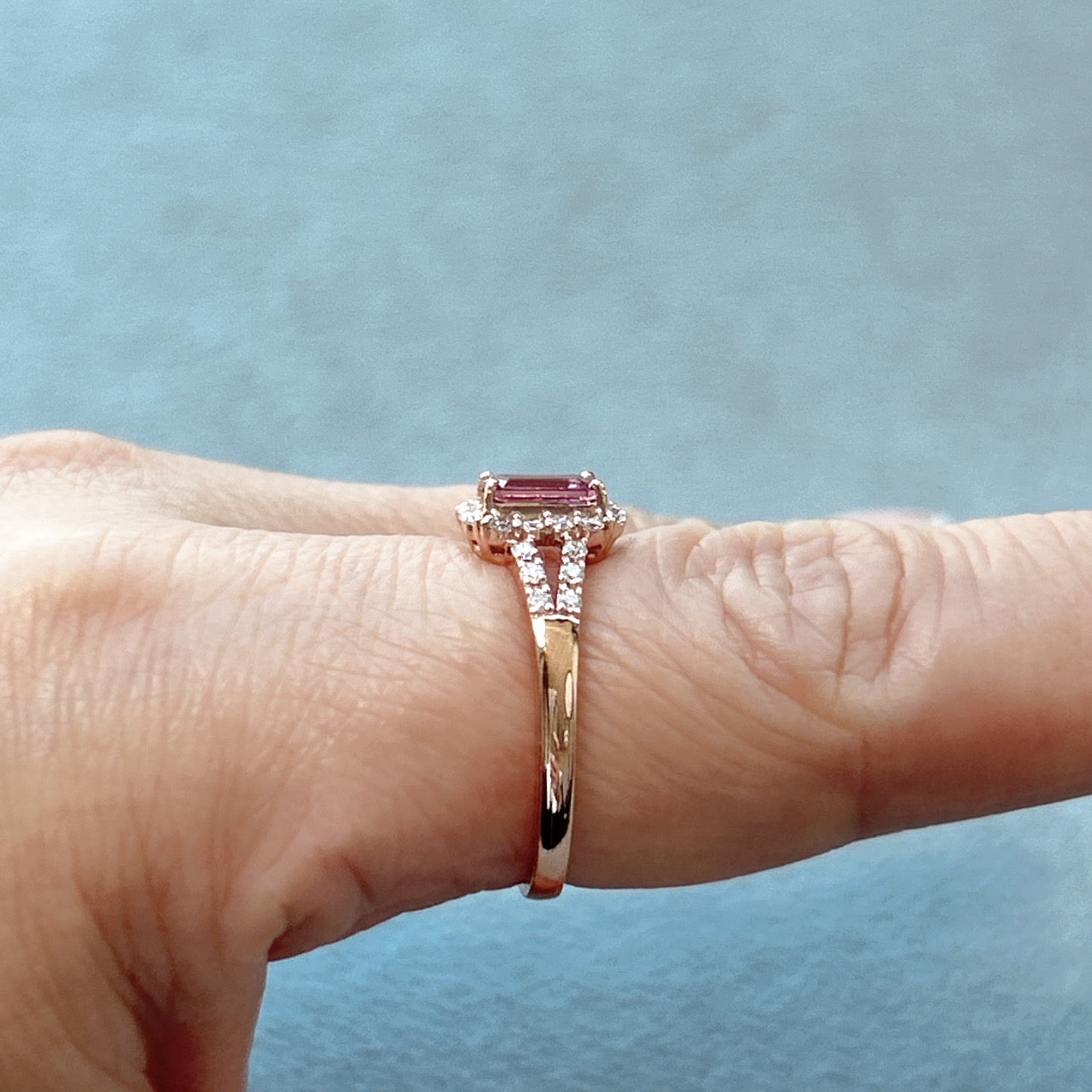 134［一点物］リング パパラチアサファイア 0.64ct SQ K18PG