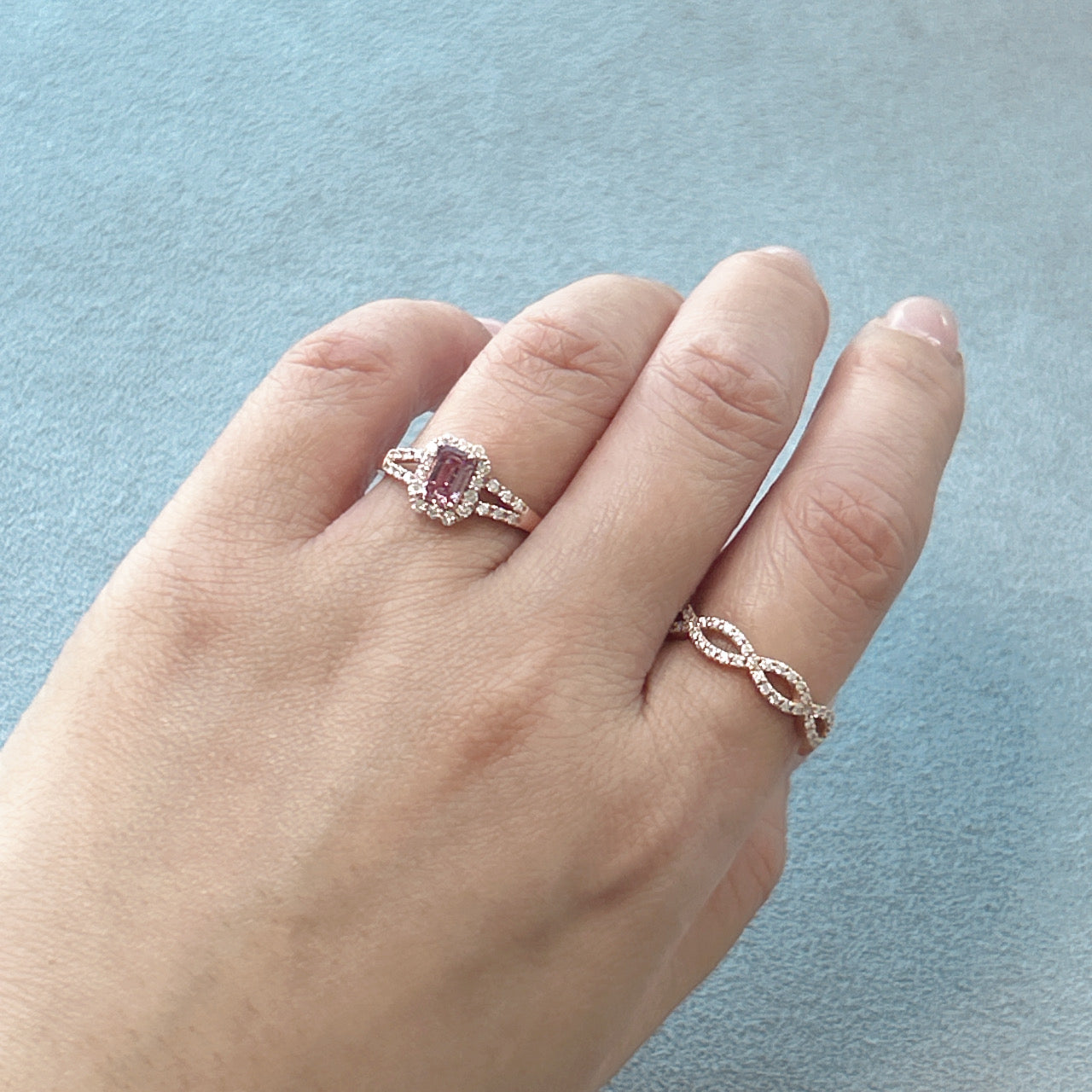 134［一点物］リング パパラチアサファイア 0.64ct SQ K18PG