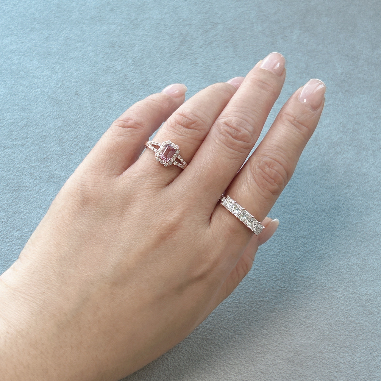 134［一点物］リング パパラチアサファイア 0.64ct SQ K18PG